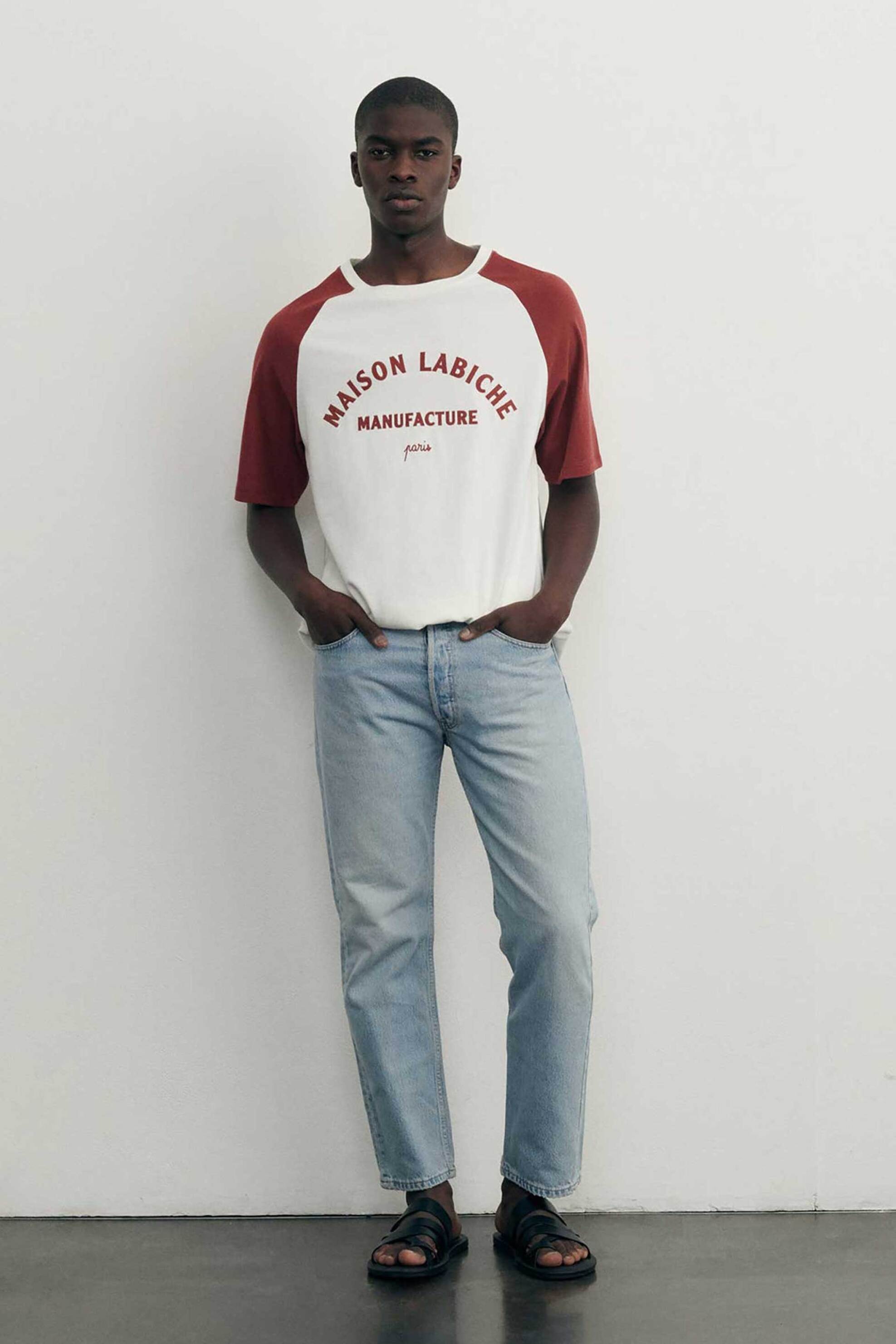 Maison Labiche ανδρικό T-shirt με τύπωμα "Giafferi" - SMGIAFFERIMANUP Λευκό