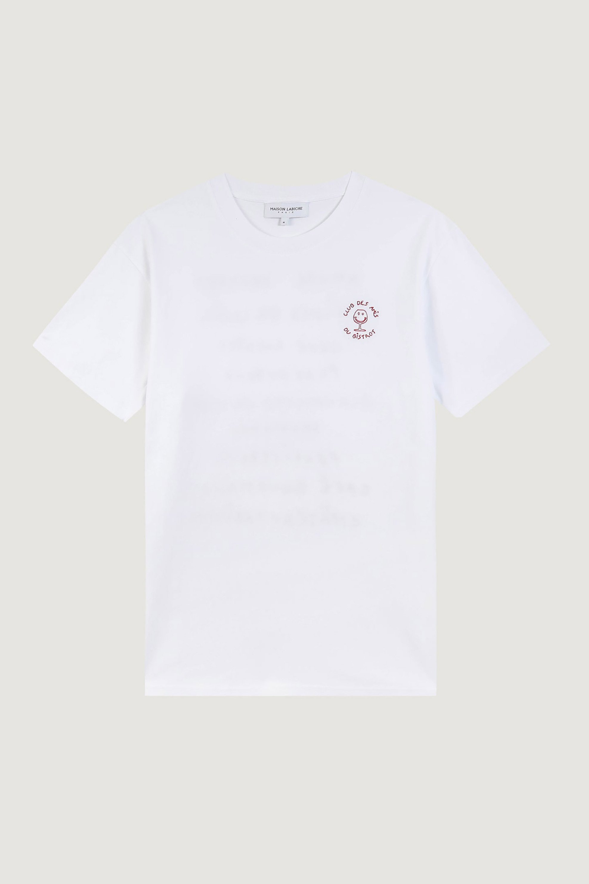 MAISON LABICHE Maison Labiche ανδρικό T-shirt μονόχρωμο "Menu Club Patureau" - VMPATUREAUMENU Λευκό