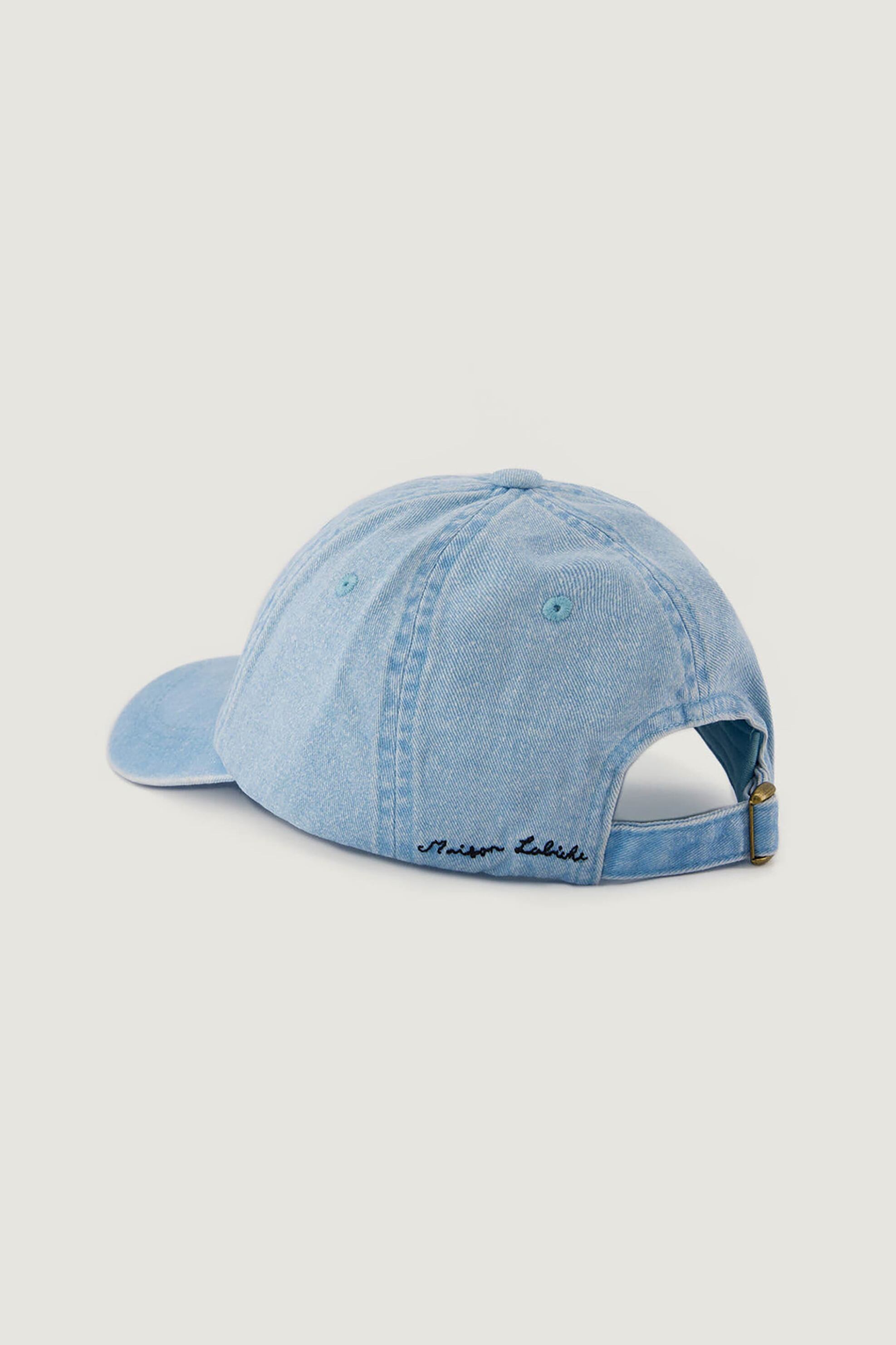 Maison Labiche ανδρικό καπέλο "'Mini Patch Coeur" - XABEAUMONTCOEUR Denim Blue φωτογραφία