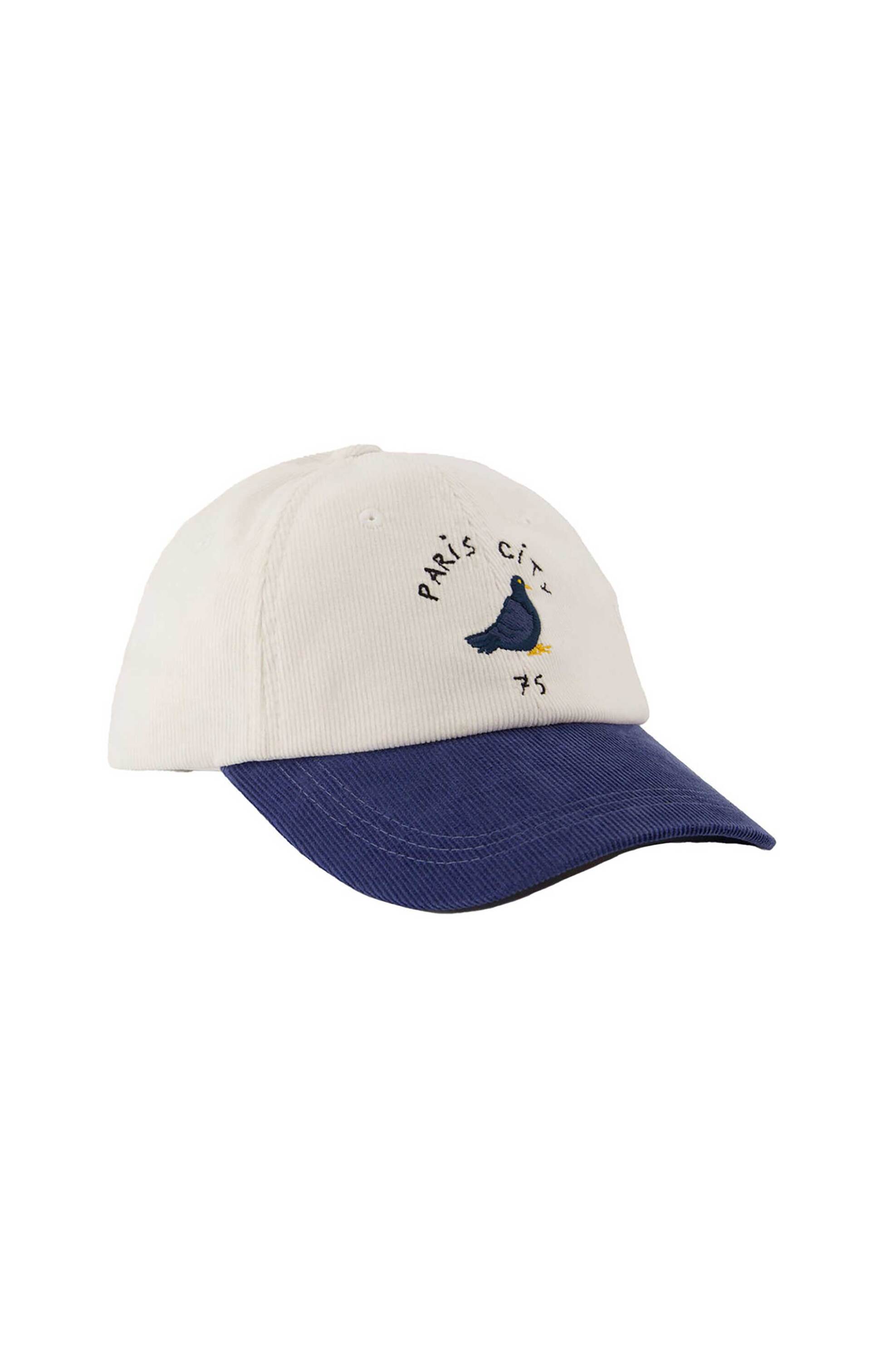 Maison Labiche ανδρικό καπέλο με κεντημένο print "'Paris City" - XABEAUMONTPIGEO Λευκό - Μπλε