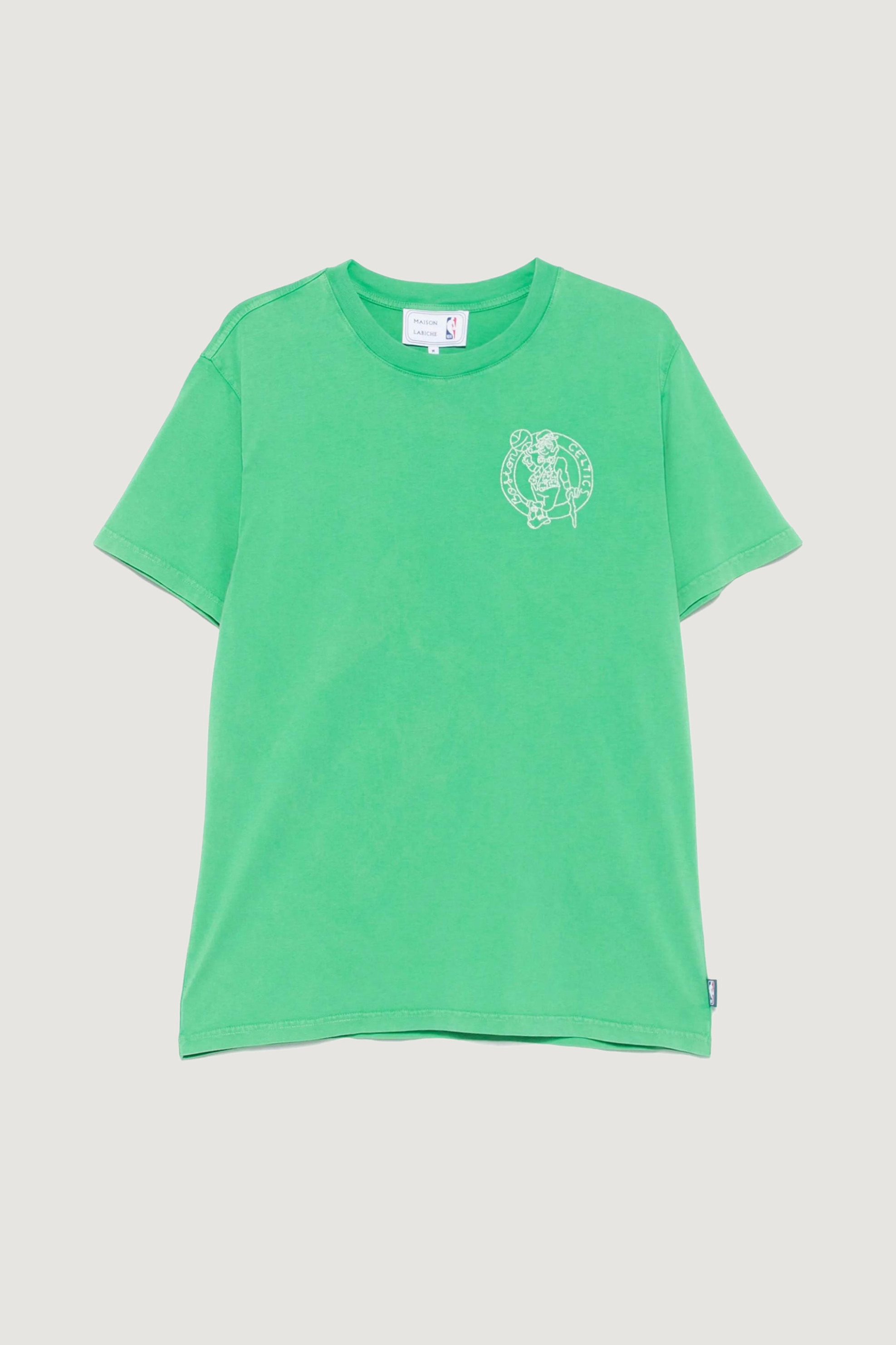 Maison Labiche ανδρικό βαμβακερό T-shirt μονόχρωμο με print "X Nba X Nba Boston Celtics" - WMPOPINBOSTON Πράσινο