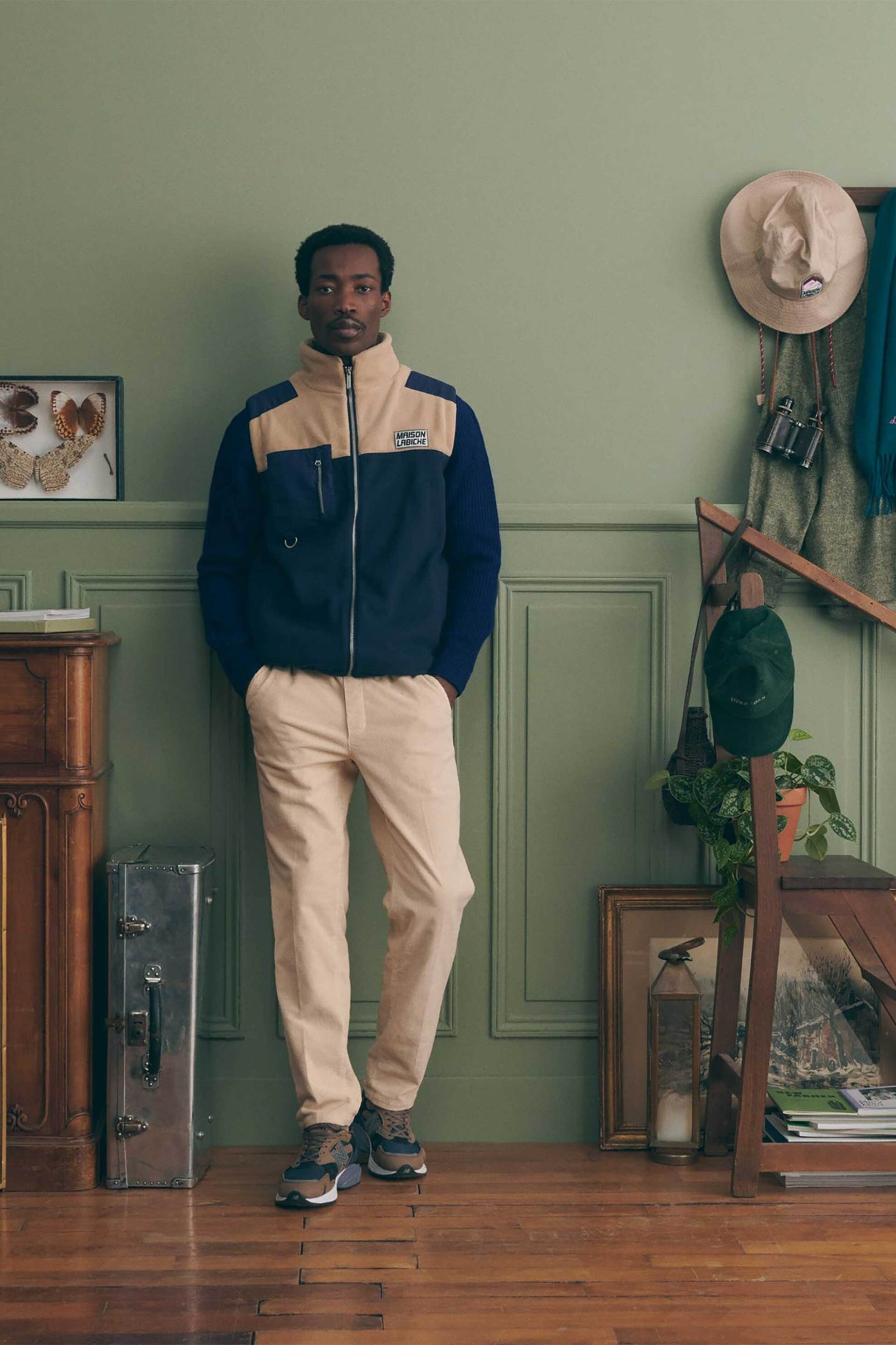 Maison Labiche ανδρικό αμάνικο μπουφάν "Guillebon Polar Fleece" - VMGUILLEBONPATC Μπεζ