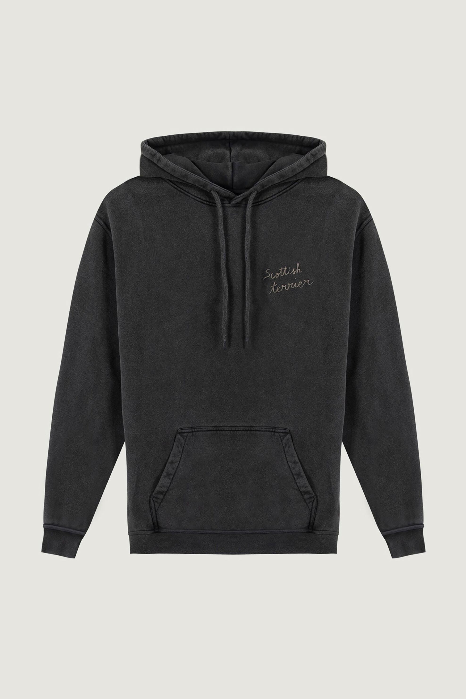 MAISON LABICHE Maison Labiche ανδρική μπλούζα φούτερ με lettering και print "Scottish Terrier" - YMREAUMURSCOTT Ανθρακί