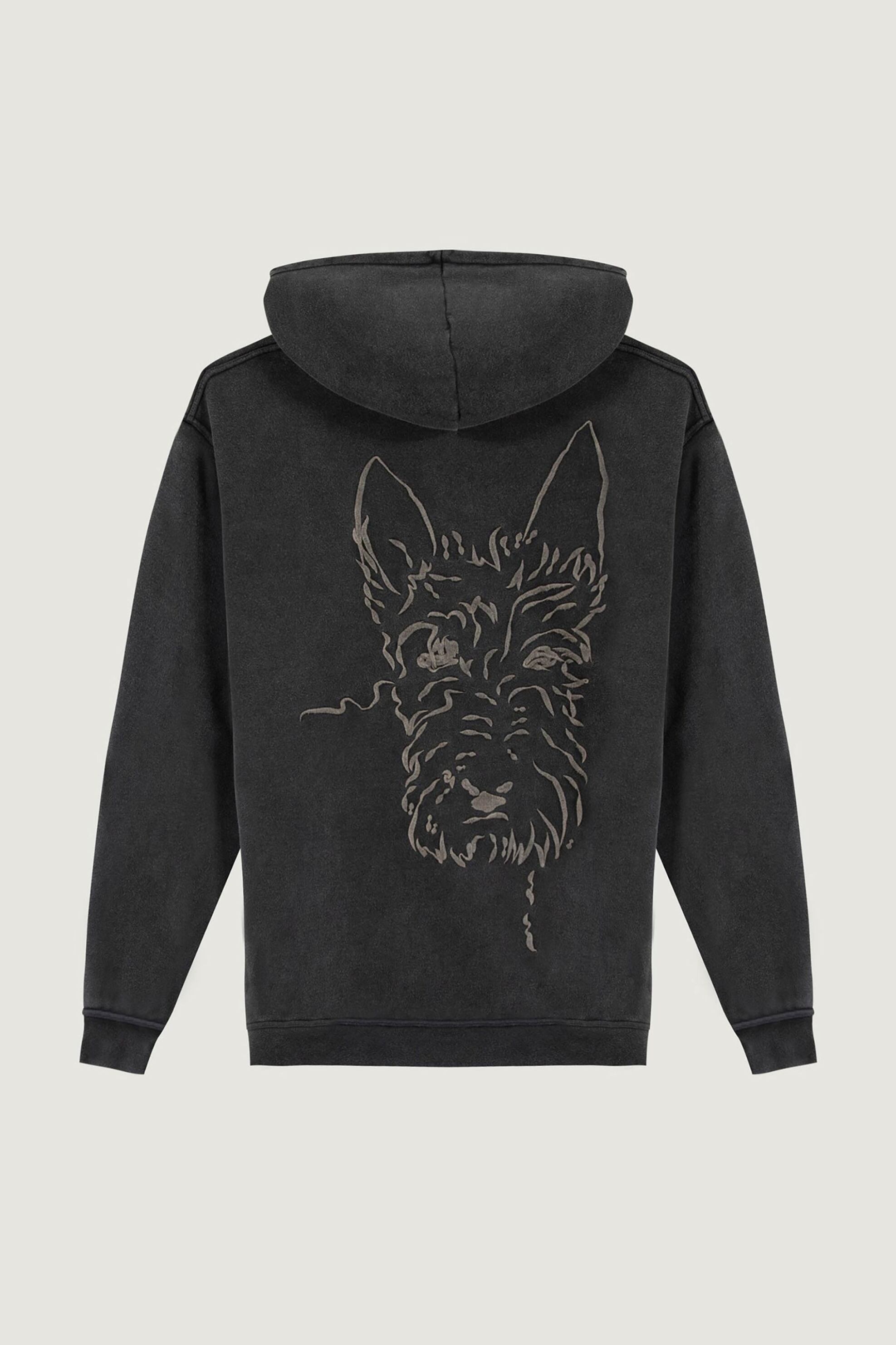 Maison Labiche ανδρική μπλούζα φούτερ με lettering και print "Scottish Terrier" - YMREAUMURSCOTT Ανθρακί φωτογραφία