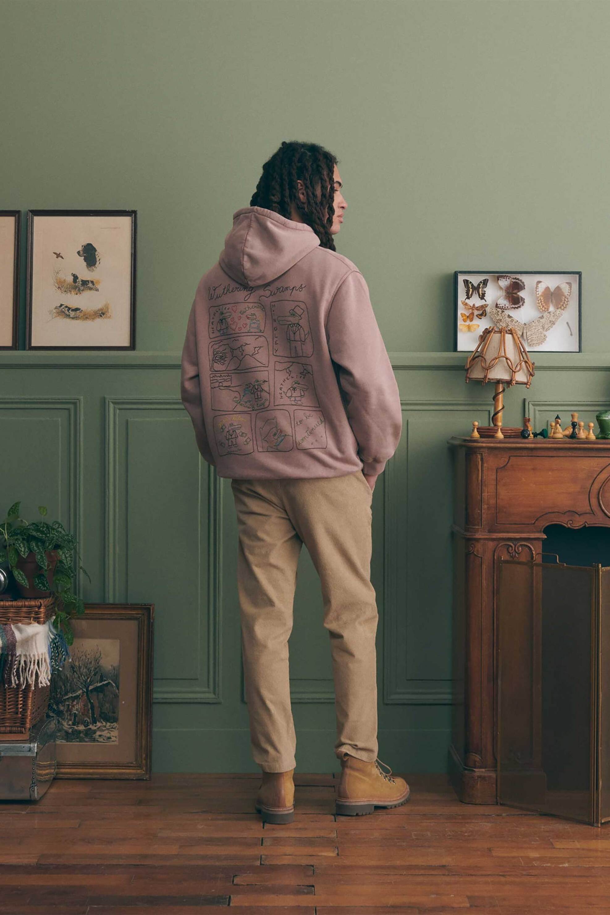 Maison Labiche ανδρική μπλούζα φούτερ με lettering και print "Wuthering Swamps" - YMREAUMURSWAMPS Σάπιο Μήλο φωτογραφία