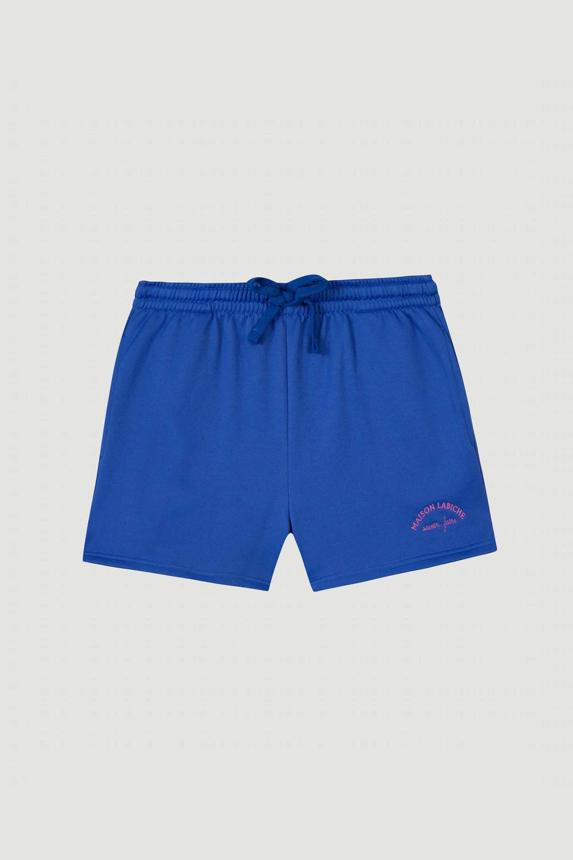 Maison Labiche Γυναικείο Σορτς με Λογότυπο Slim Fit Mini Manufacture - Swchaureminim Μπλε