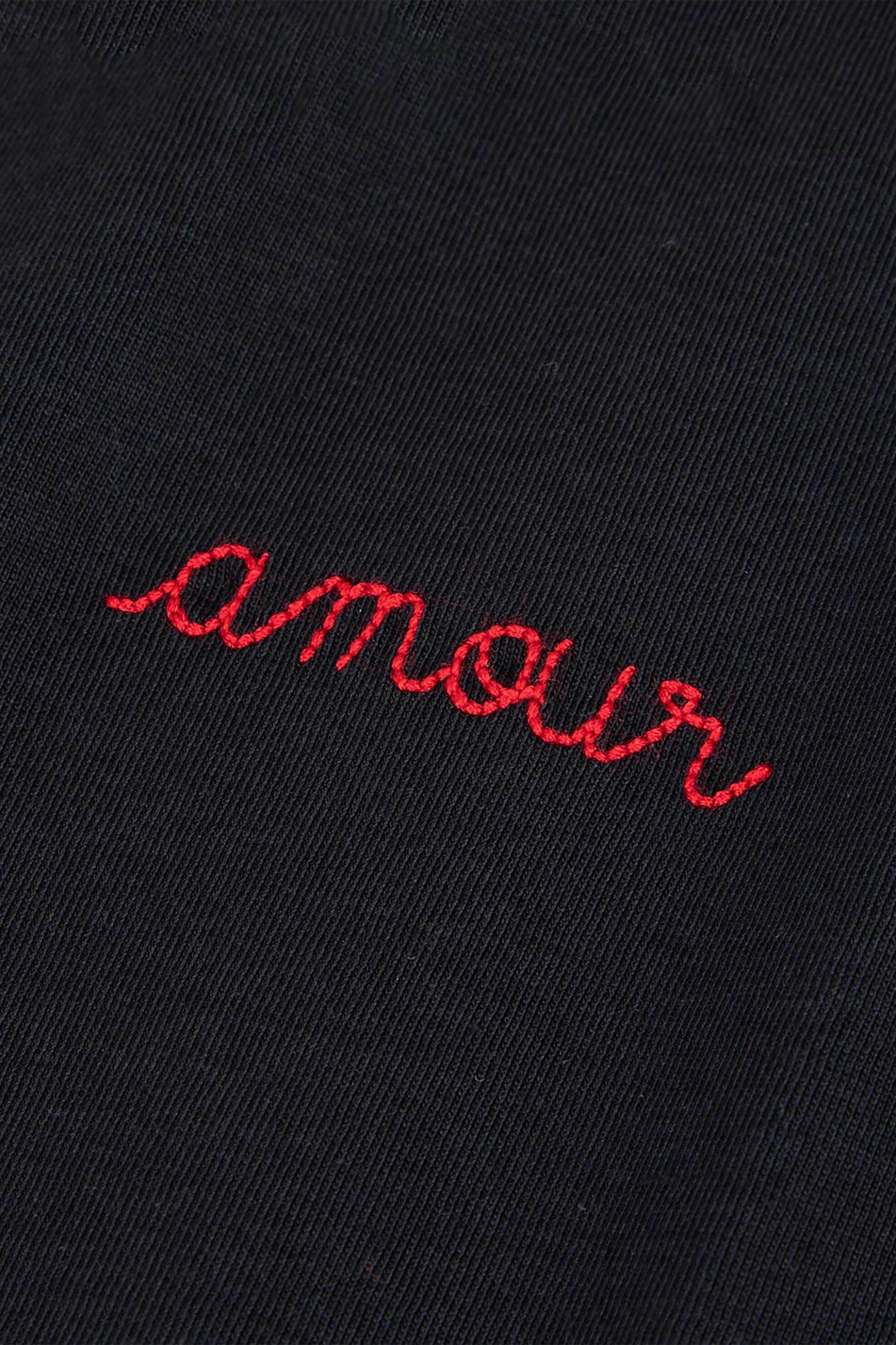 Maison Labiche γυναικείο T-shirt Slim Fit "Amour Poitou" - KWTAMOUR Μαύρο φωτογραφία