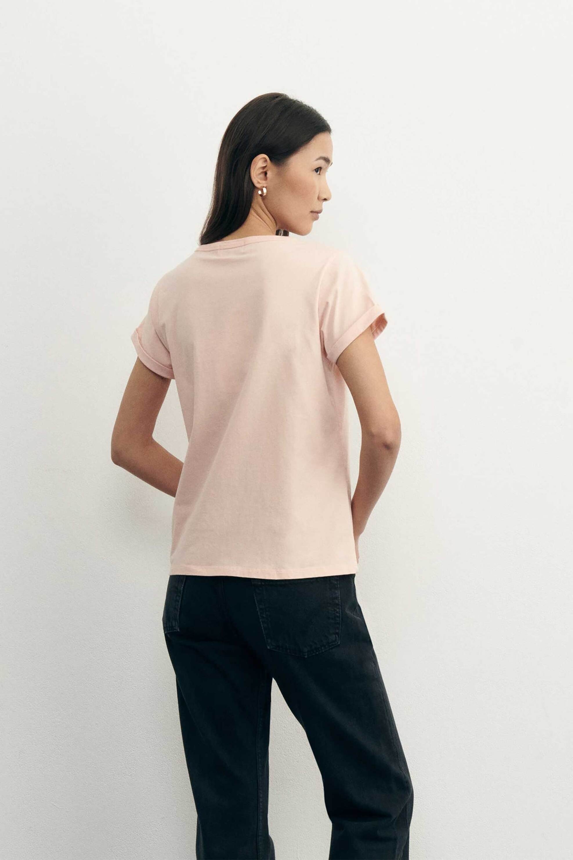 Maison Labiche γυναικείο T-shirt Slim Fit "Bon Voyage Poitou" - SWPOITOUBONVOY Ροζ φωτογραφία