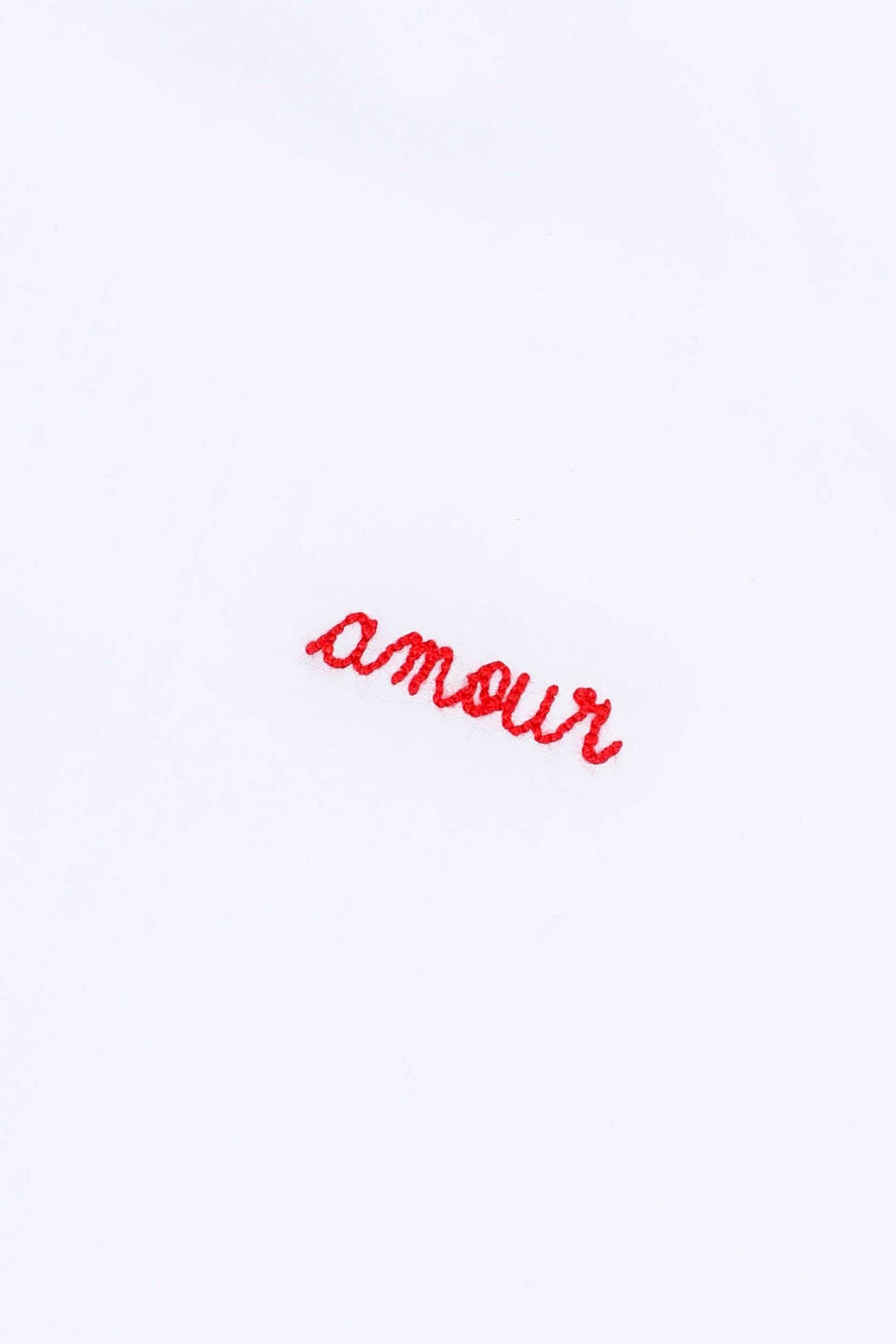 MAISON LABICHE Maison Labiche γυναικείο πουκάμισο oversized "Amour" - UWDEWETAMOUR Λευκό - 3
