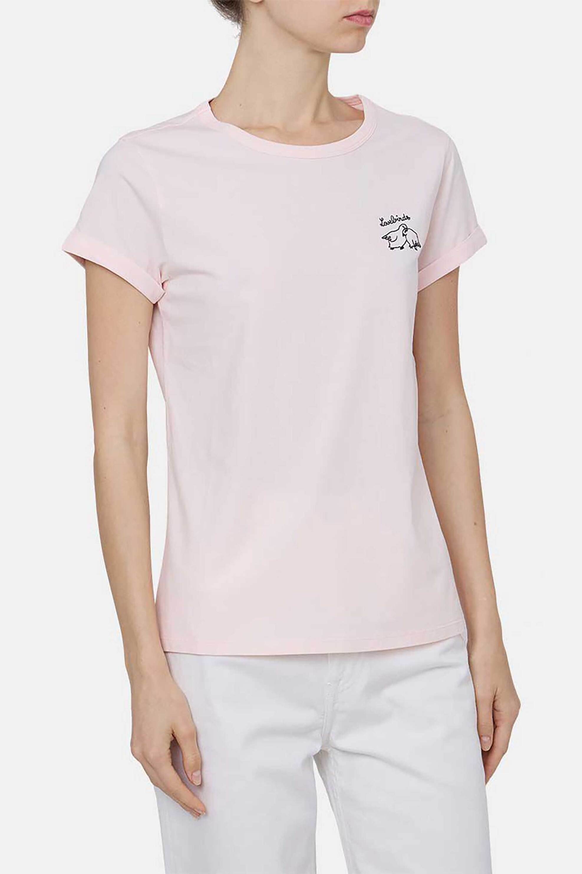 MAISON LABICHE Maison Labiche γυναικείο T-shirt με print - XWPOITOUBIRDS Ροζ