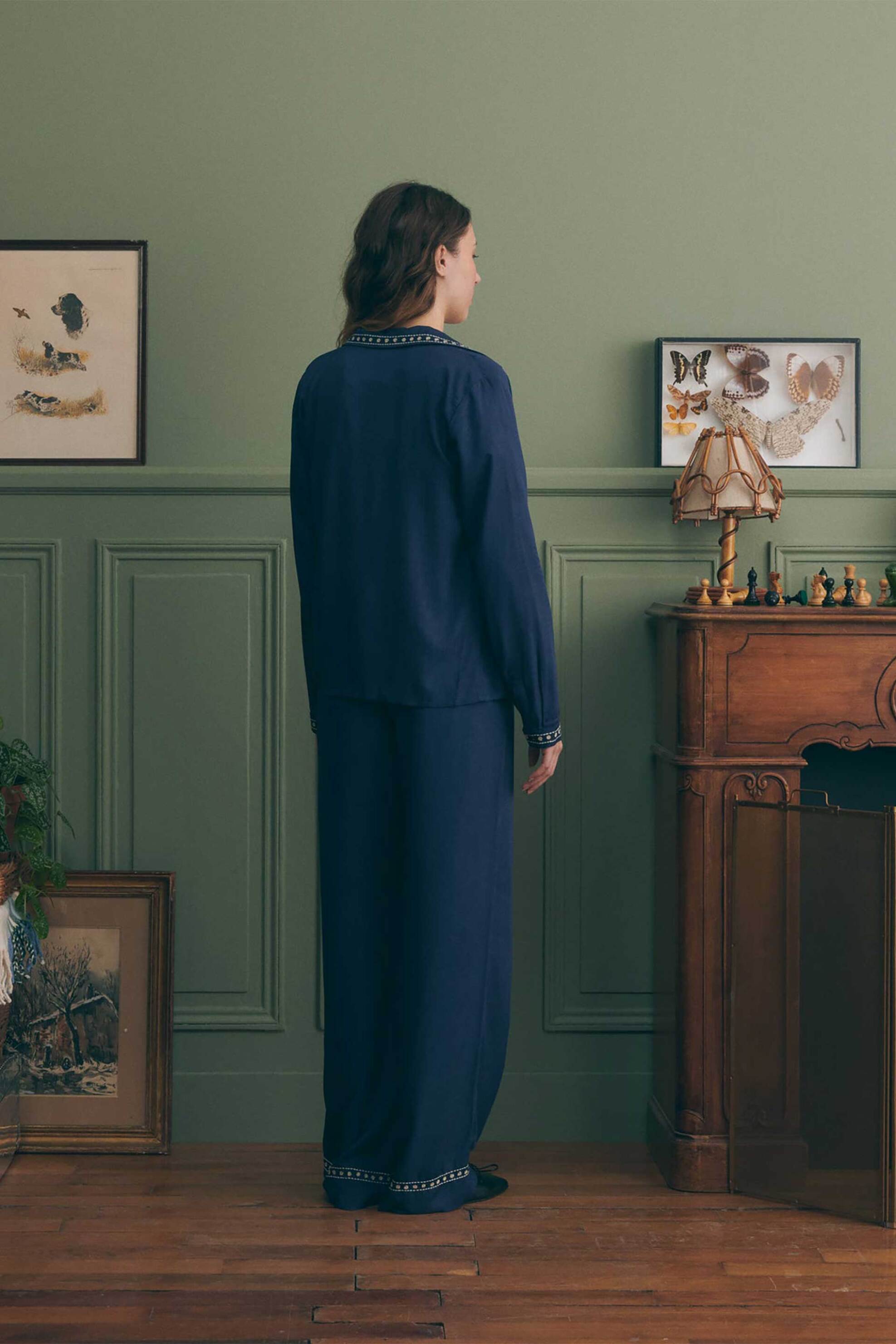 Maison Labiche γυναικείο πουκάμισο με print - YWVALLESBIRDS Μπλε φωτογραφία