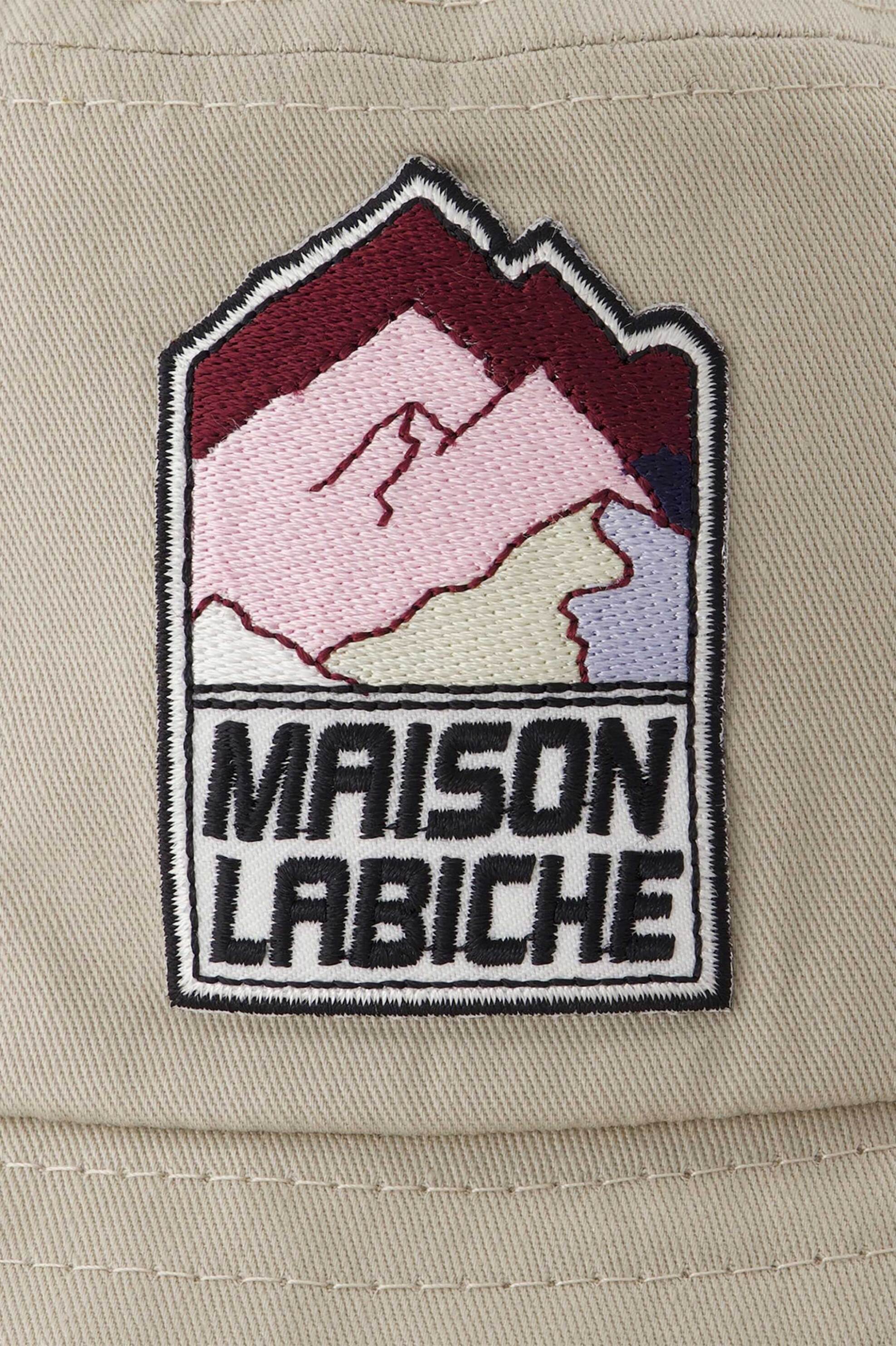 Maison Labiche γυναικείο καπέλο bucket με logo patch "Patch Moutain" - YABRANTOMEMOUNT Μπεζ φωτογραφία