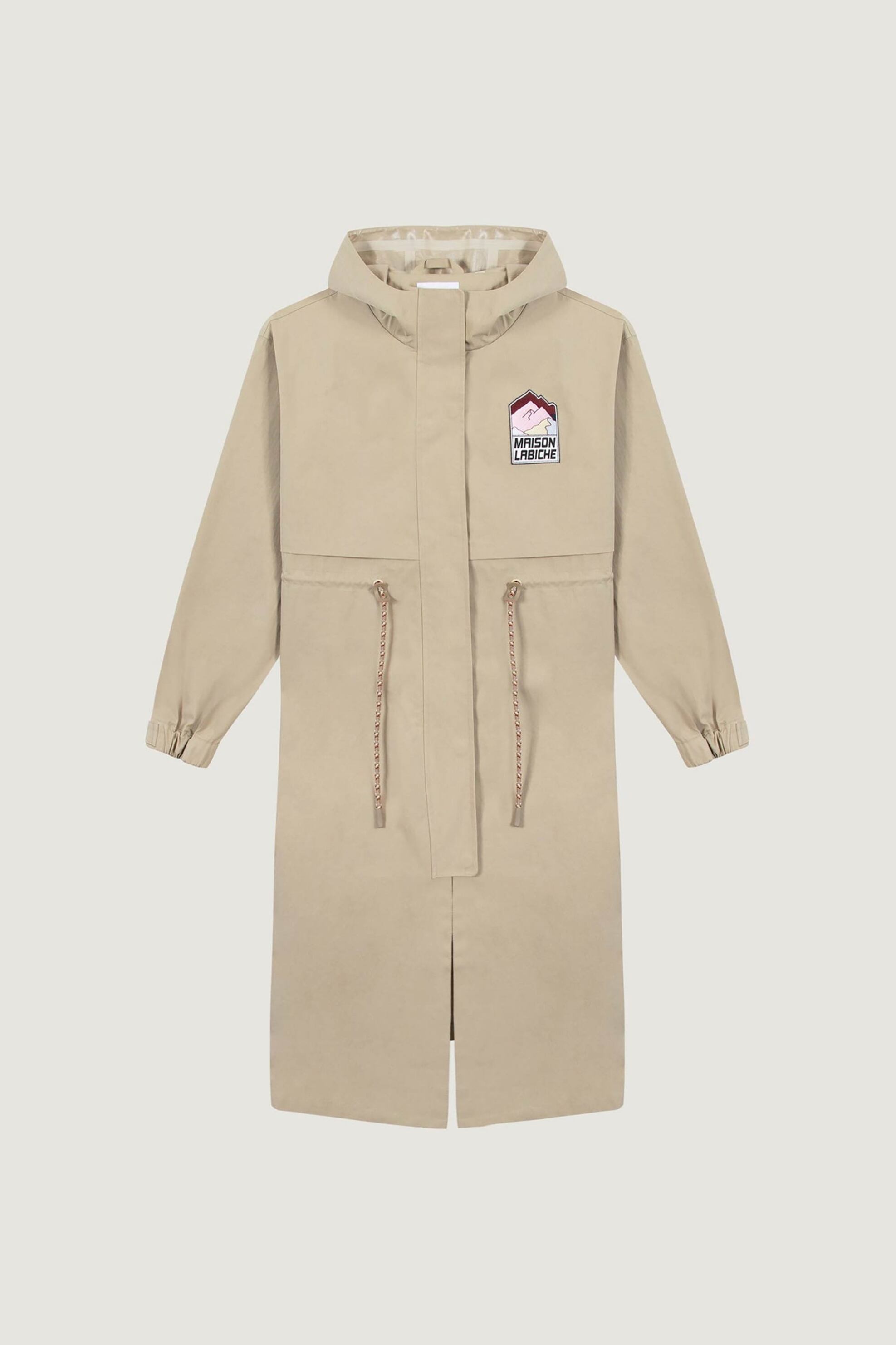 Maison Labiche γυναικεία καπαρτίνα με logo patch "Patch Mountain" - YWNIOXMLB Μπεζ φωτογραφία