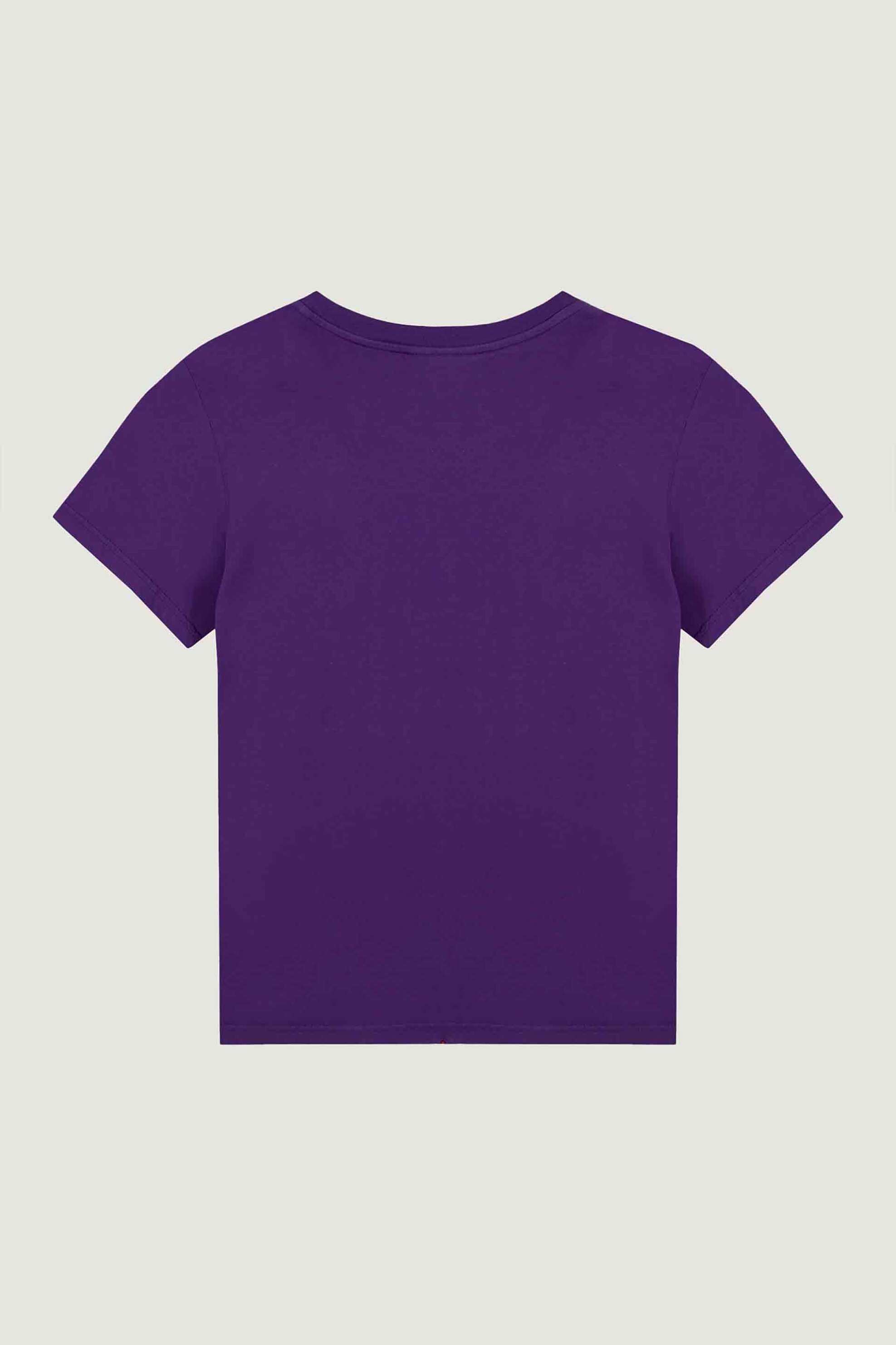 Maison Labiche Γυναικείο Βαμβακερό T-Shirt Μονόχρωμο με Lettering Amour - Zwpopinamour Μοβ