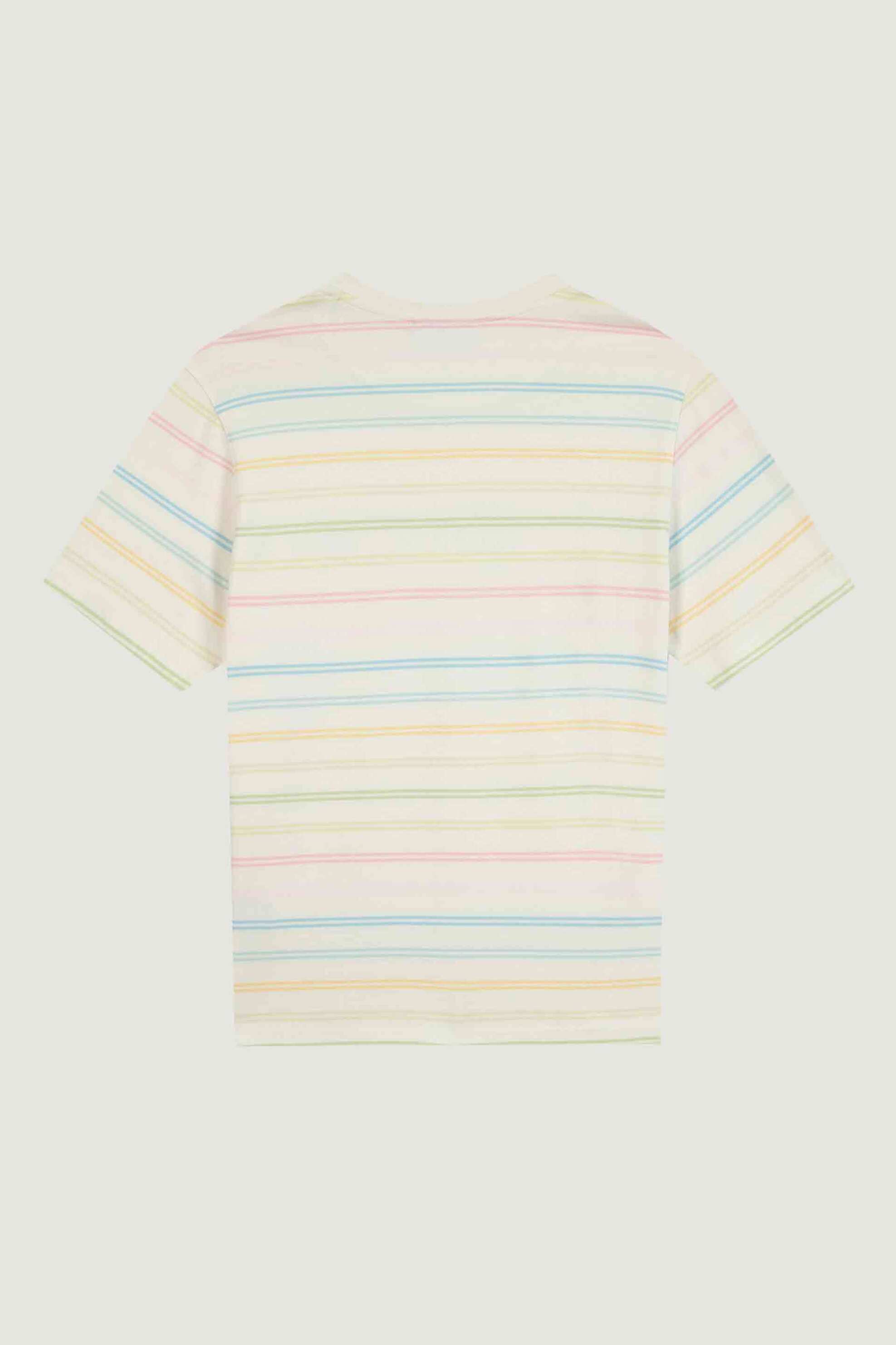 Maison Labiche Γυναικείο Βαμβακερό T-Shirt με Ριγέ Σχέδιο Patch Coeur - Zwpopincoeurv Πολύχρωμο