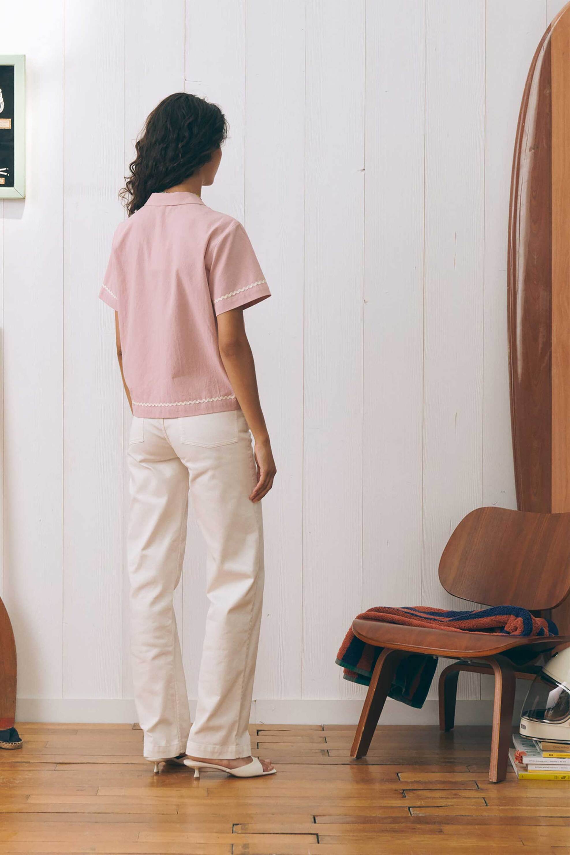 MAISON LABICHE Maison Labiche γυναικείο πουκάμισο oversized "Poplin" - ZWSOUCHIERPARRO Ροζ - 3