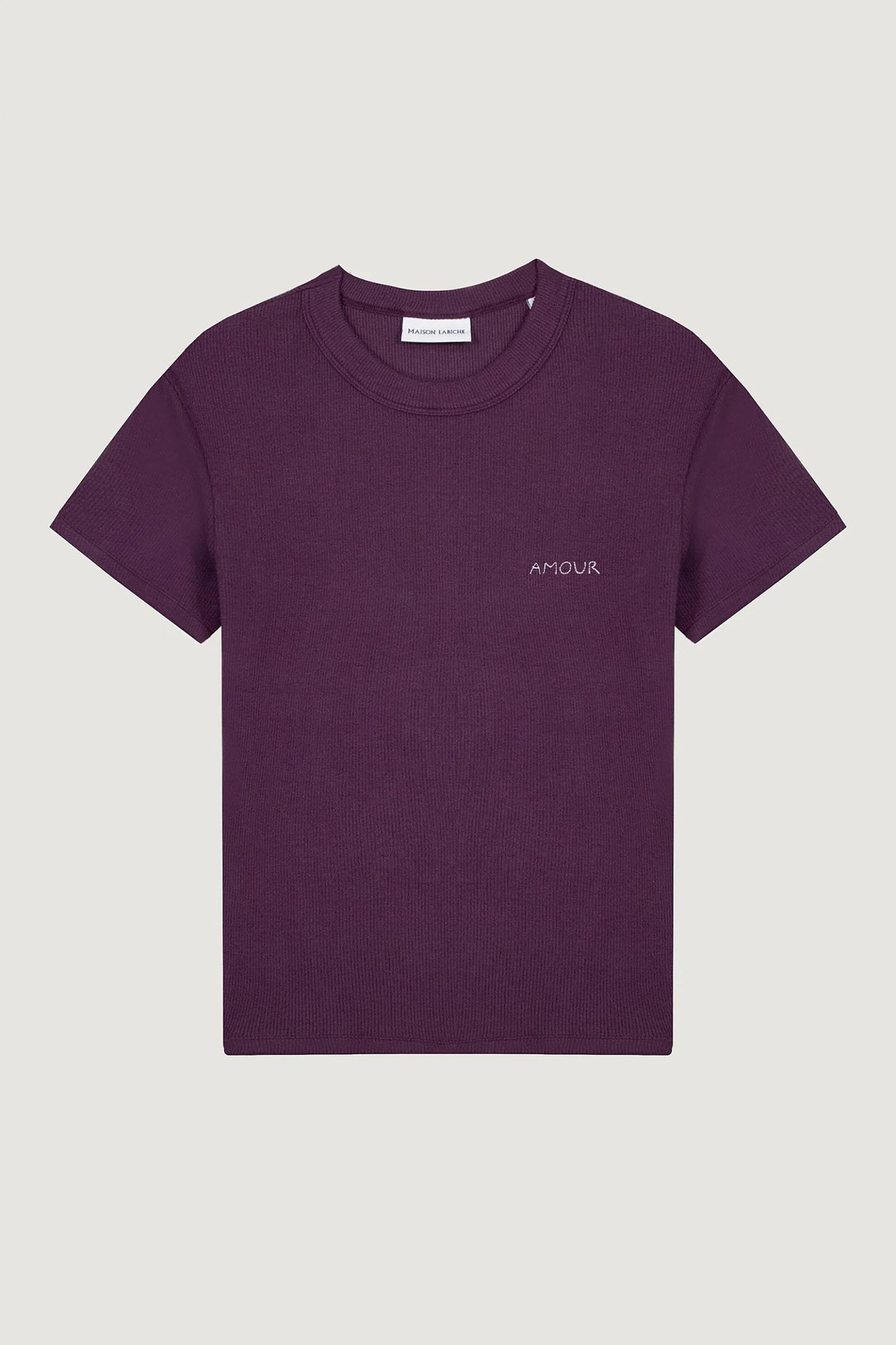 Maison Labiche γυναικείο t-shirt ribbed με κέντημα 