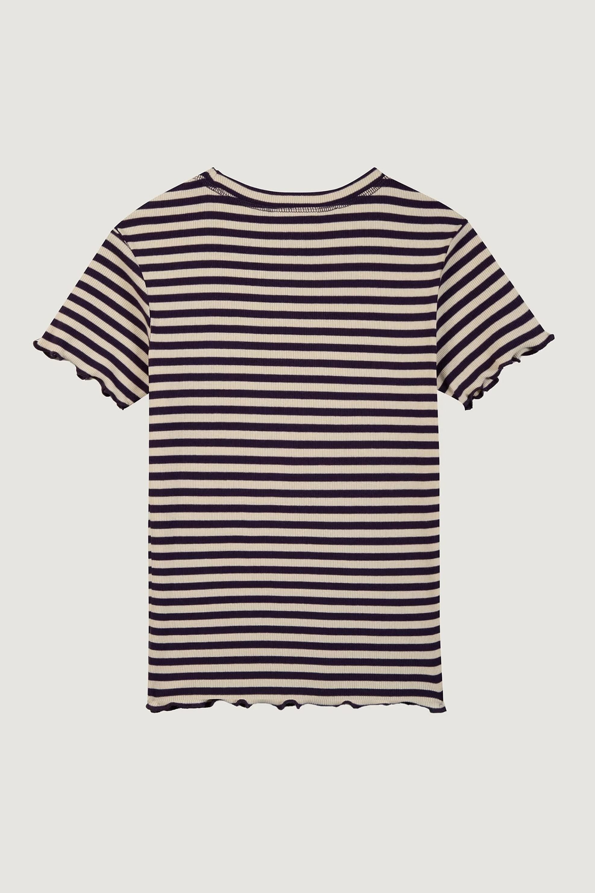 Maison Labiche Γυναικείο T-Shirt Ριγέ Heart Patch - Aawfoliescoeur Εκρού