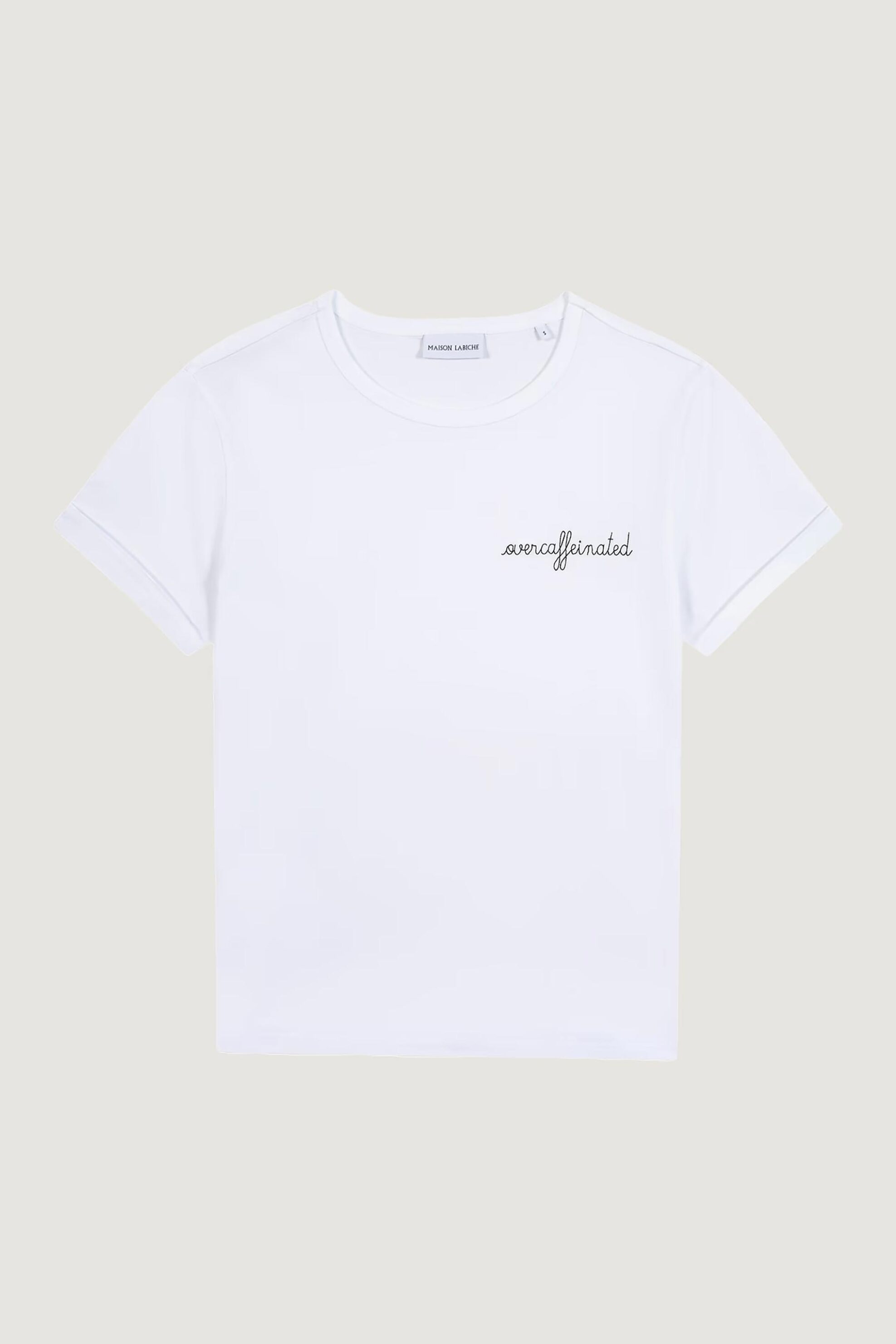 Maison Labiche γυναικείο T-shirt μονόχρωμο με κεντημένο lettering 