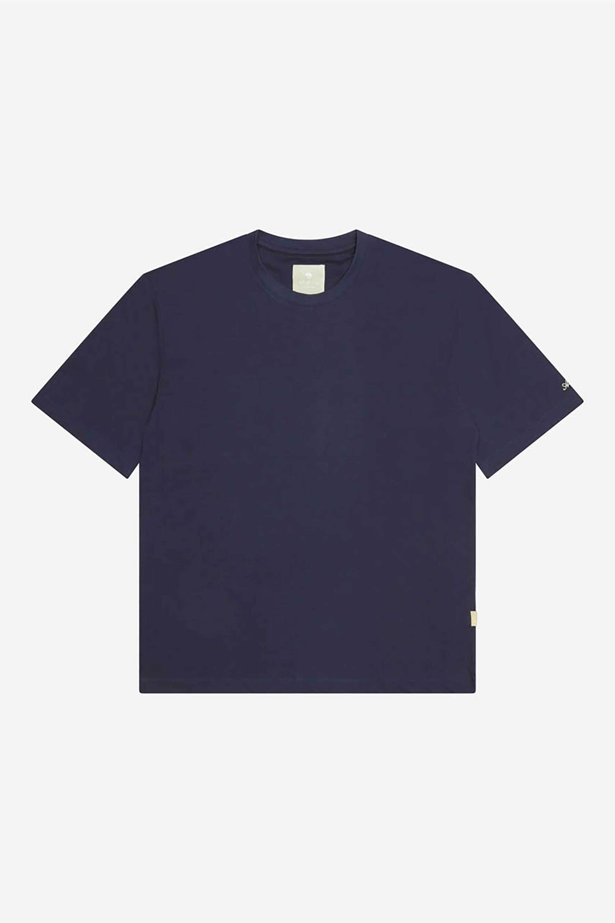 Ανδρική Μόδα > Ανδρικά Ρούχα > Ανδρικές Μπλούζες > Ανδρικά T-Shirts AT.P.CO ανδρικό T-shirt μονόχρωμο βαμβακερό με κεντημένο λογότυπο στο μανίκι - A286T1SG1- Σκούρο Μπλε