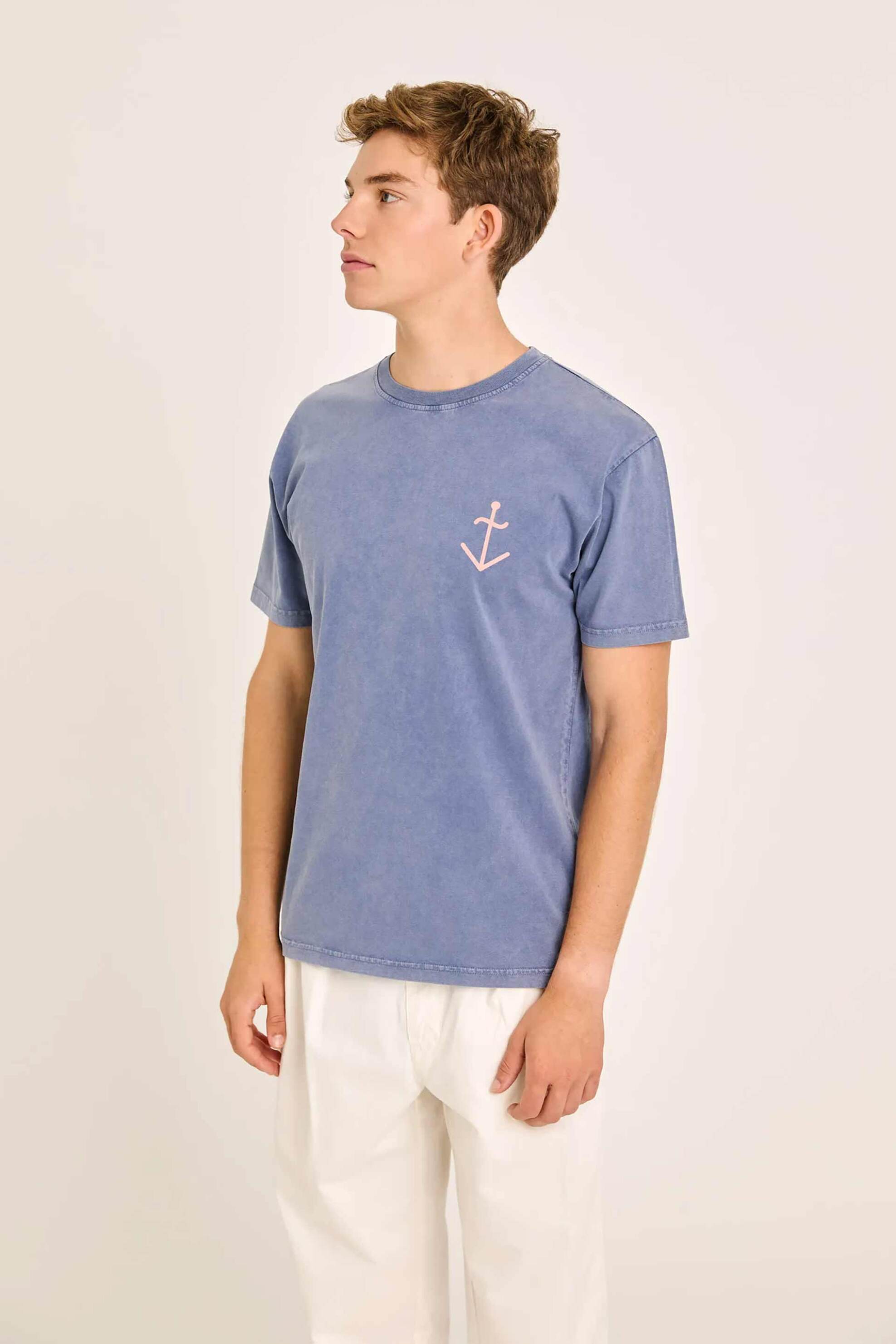 LA PAZ La Paz ανδρικό T-shirt με logo print "Dantas" - SS25008022063 Μπλε Σκούρο