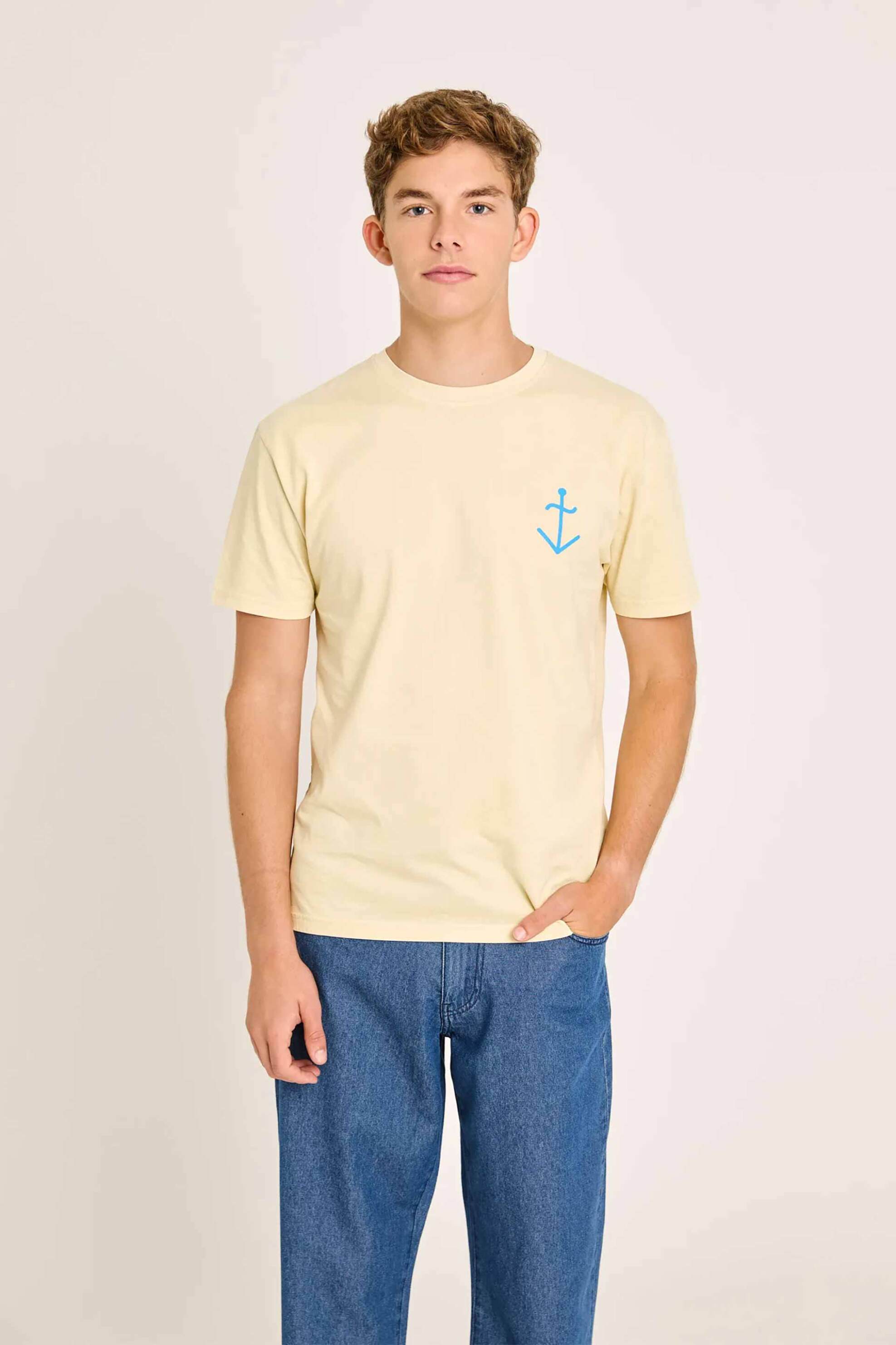 LA PAZ La Paz ανδρικό T-shirt με logo print "Dantas" - SS25008022065 Μπεζ