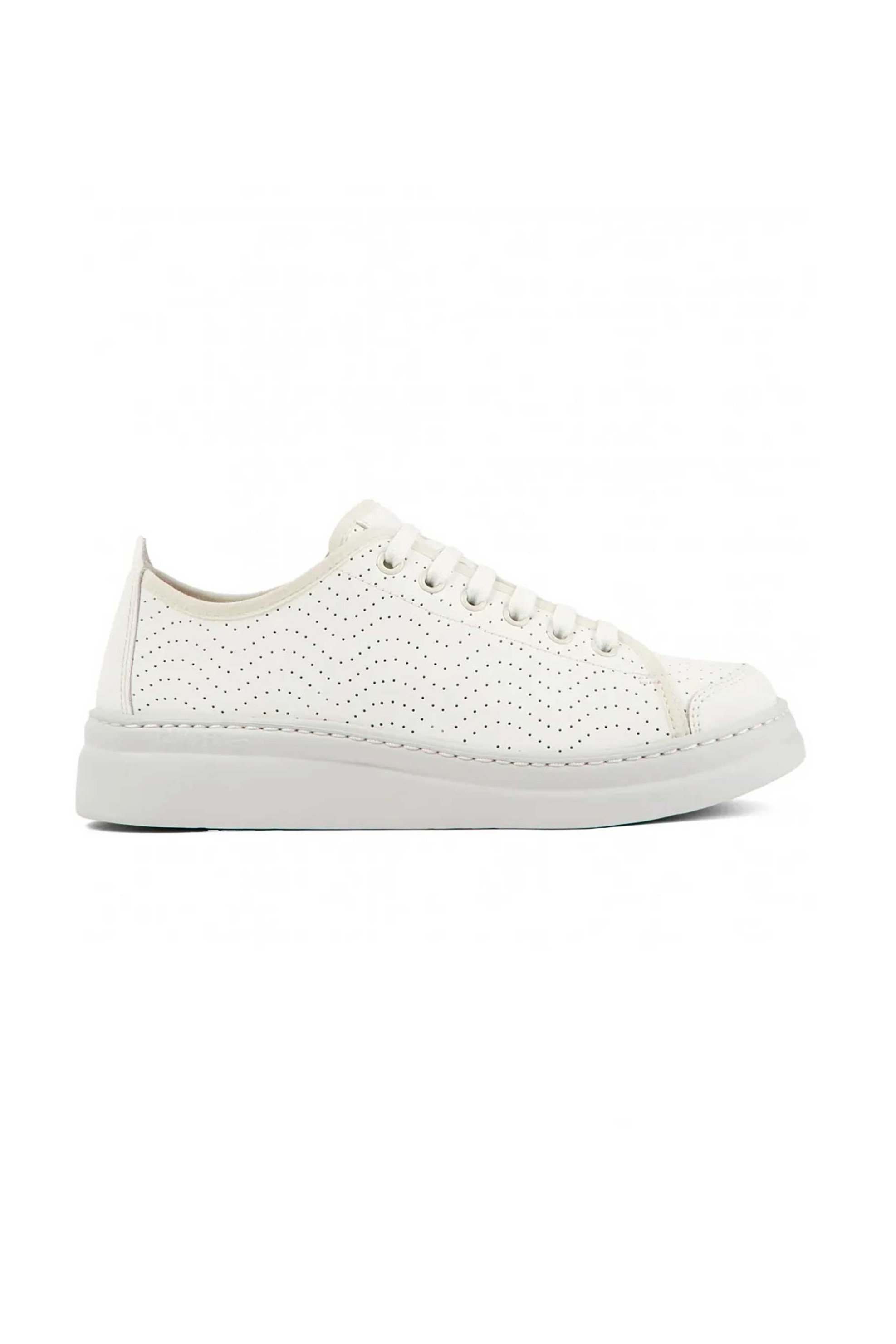 Camper γυναικεία δερμάτινα sneakers μονόχρωμα με διάτρητο σχέδιο "Runner Up" - K201624-006 Λευκό