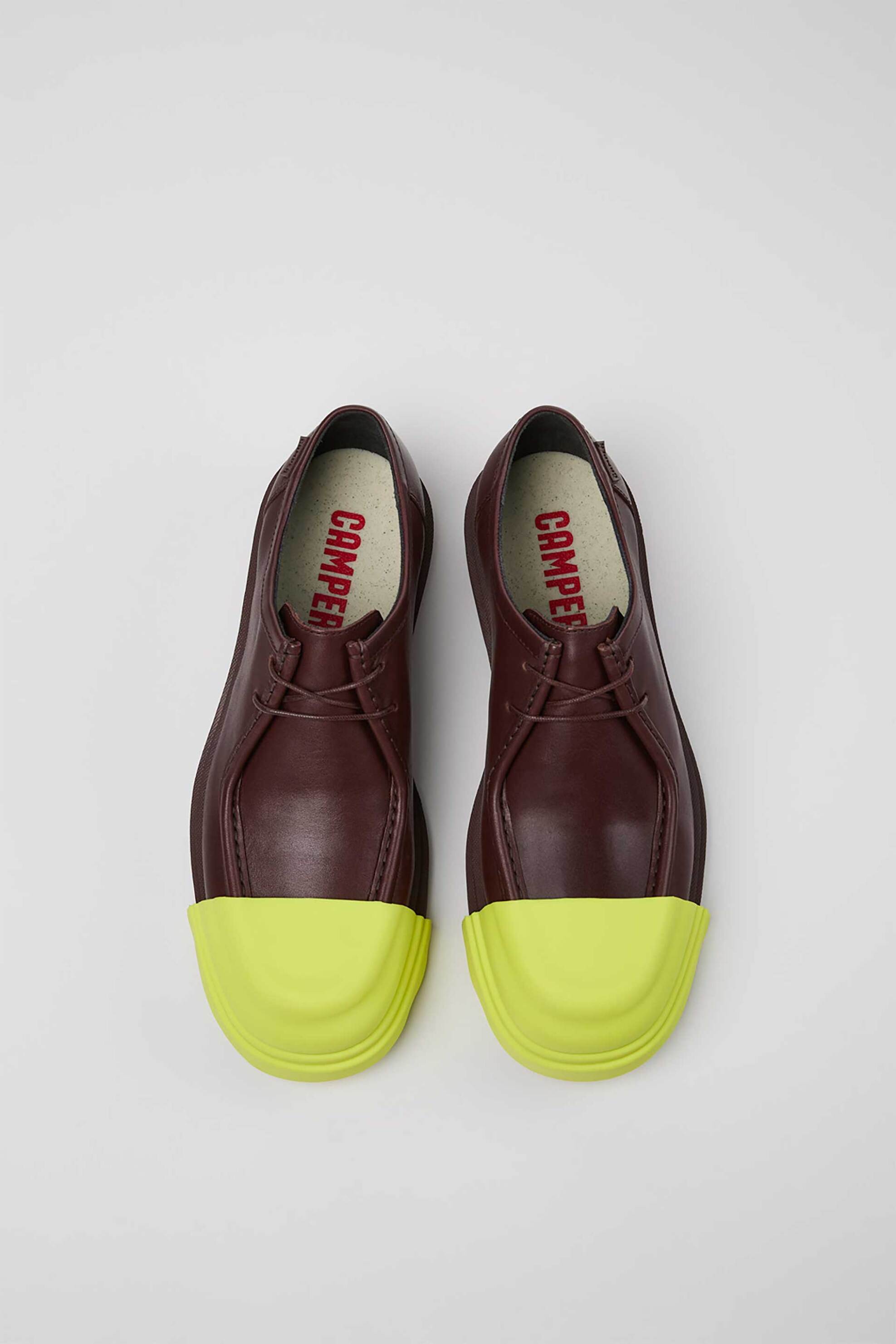 Camper γυναικεία δίχρωμα δερμάτινα μοκασίνια με αποσπώμενο κάλυμμα “Junction” - K201469-018 Μπορντό φωτογραφία