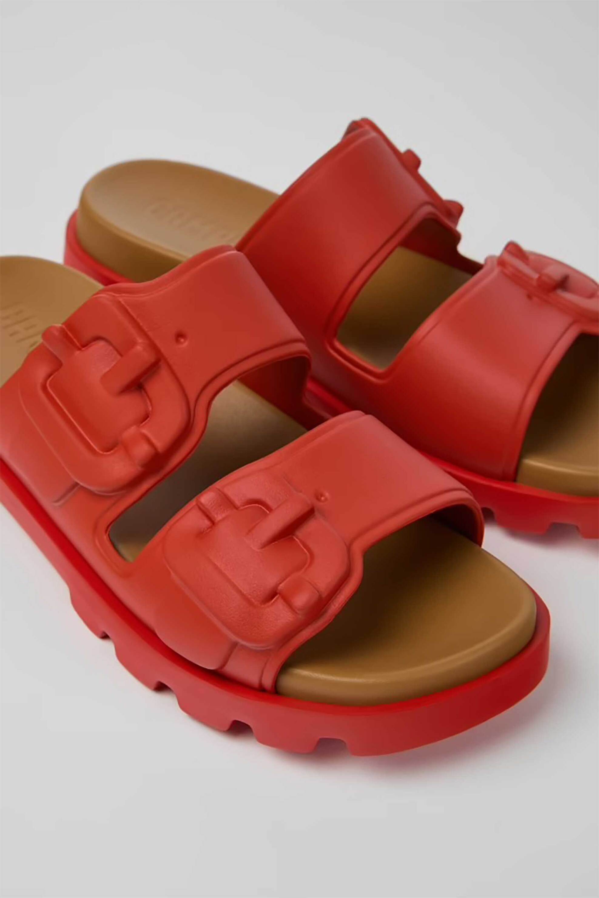 CAMPER Camper γυναικεία πέδιλα "Brutus Sandal" - K201792-003 Κόκκινο - 4