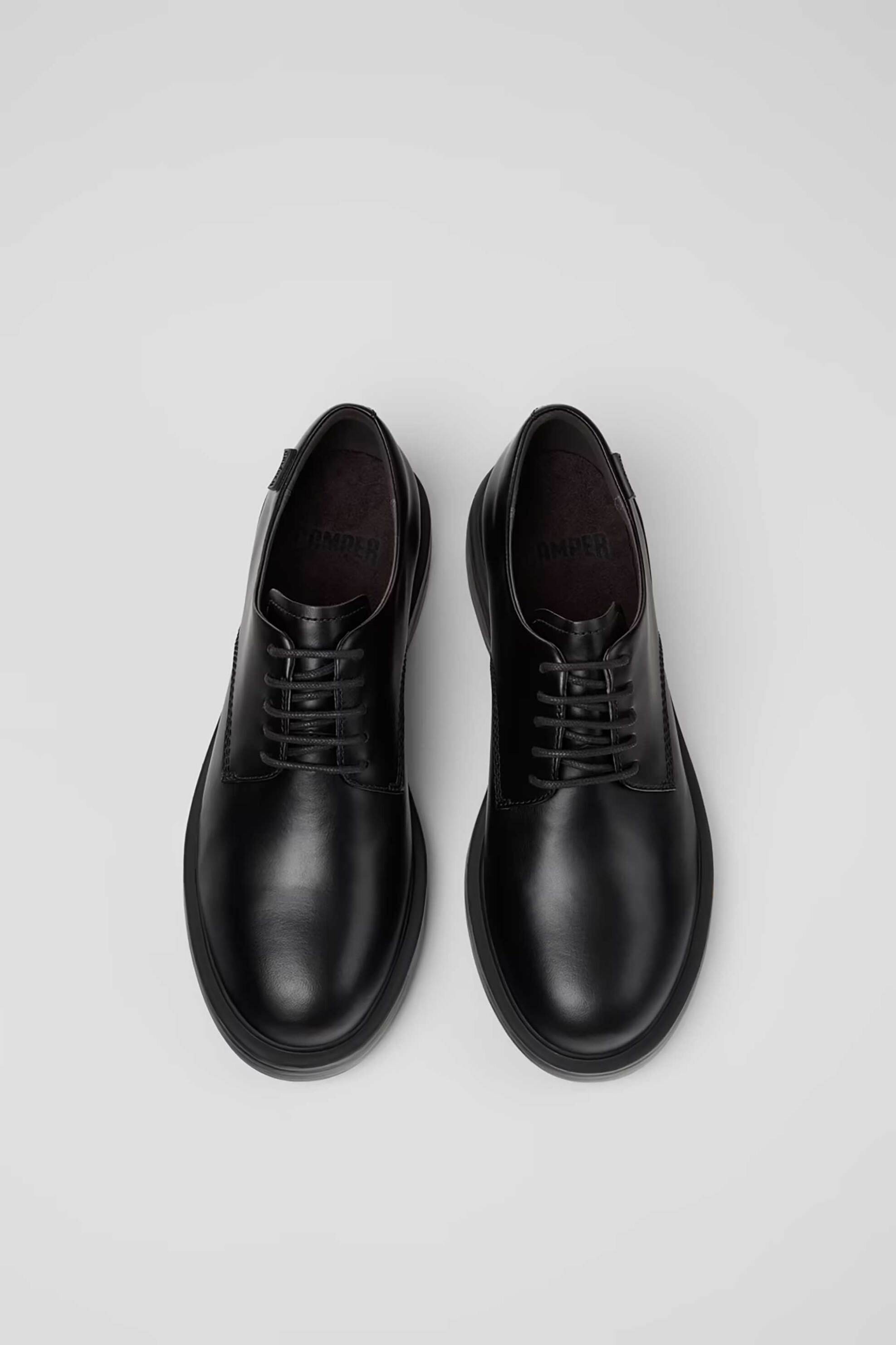 Camper γυναικεία δερμάτινα παπούτσια oxford "Dean" - K201684-001 Μαύρο φωτογραφία