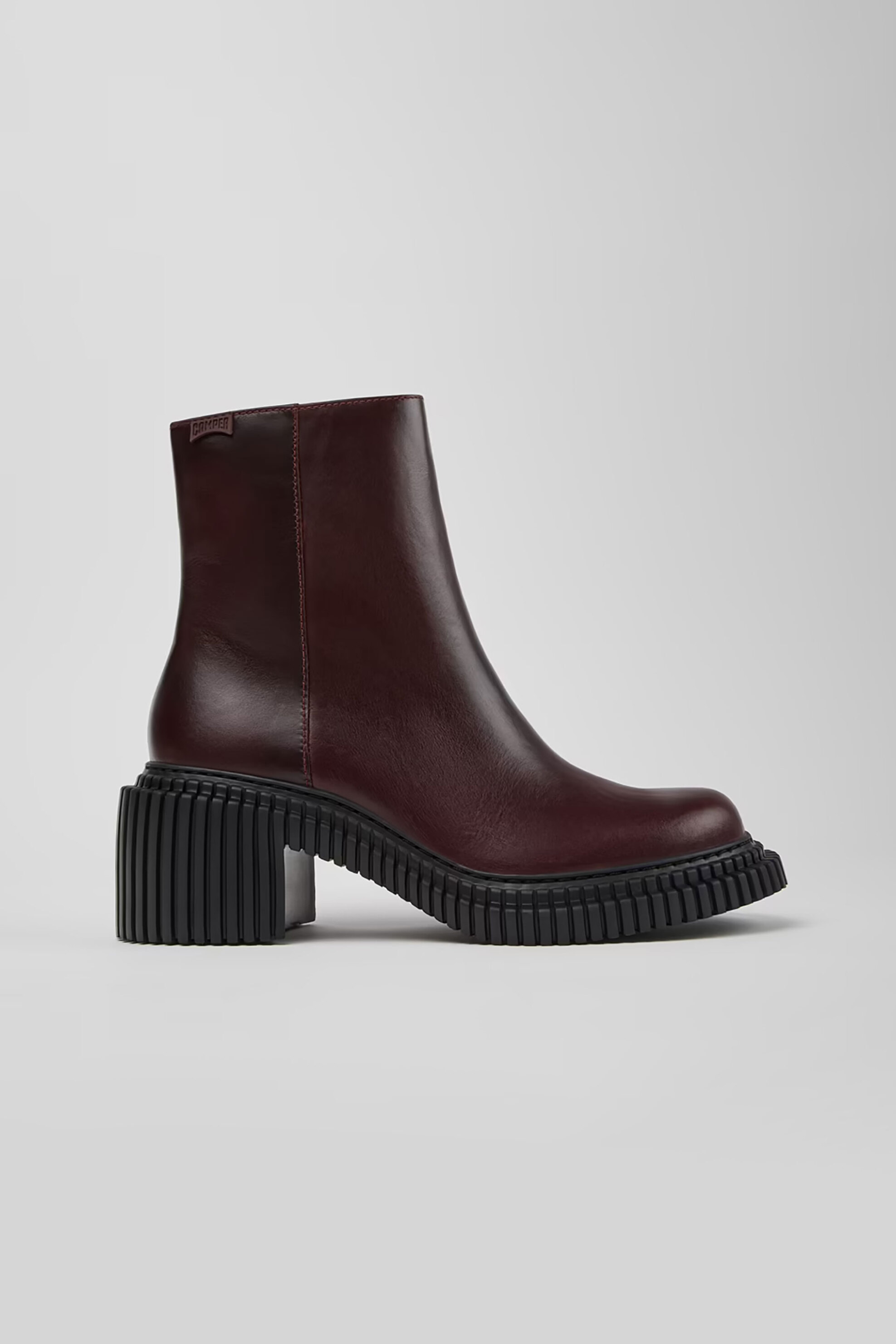 Camper γυναικεία δερμάτινα μποτάκια με φερμουάρ "Pix London" - K400804-004 Μπορντό