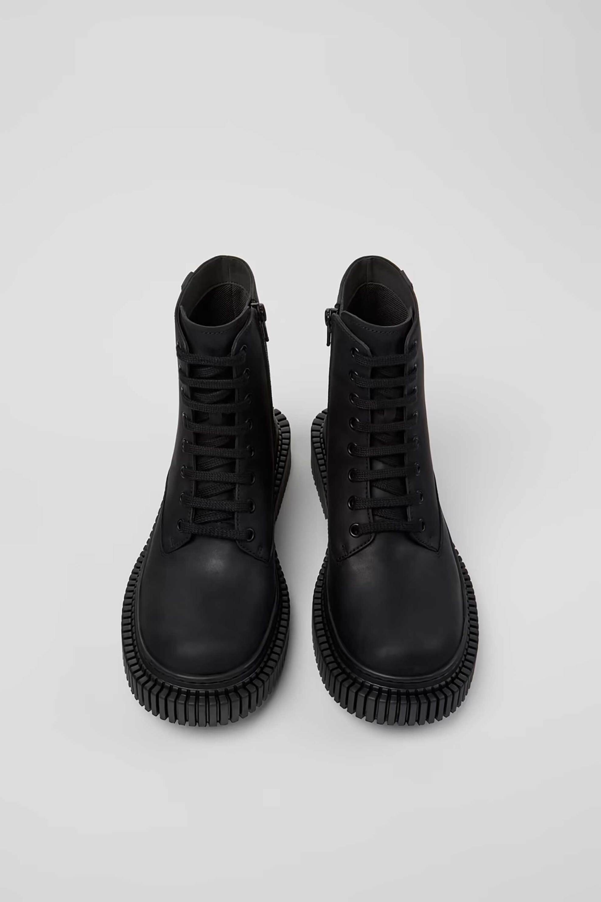 Camper γυναικεία suede μποτάκια με φερμουάρ και κορδόνι "Pix Berlin" - K400808-002 Μαύρο φωτογραφία