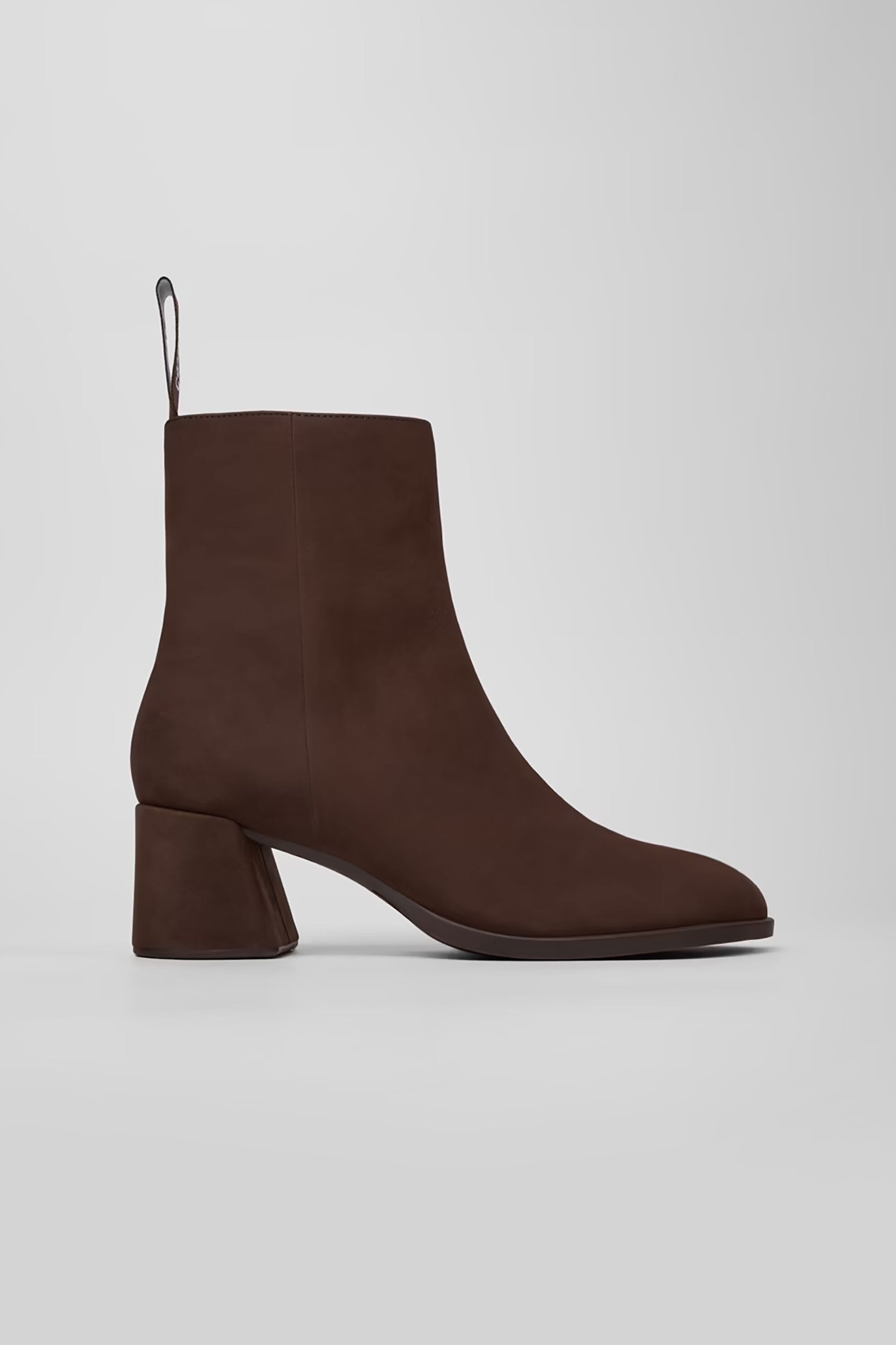 Camper γυναικεία suede μποτάκια με φερμουάρ "Kora" - K400798-002 Καφέ