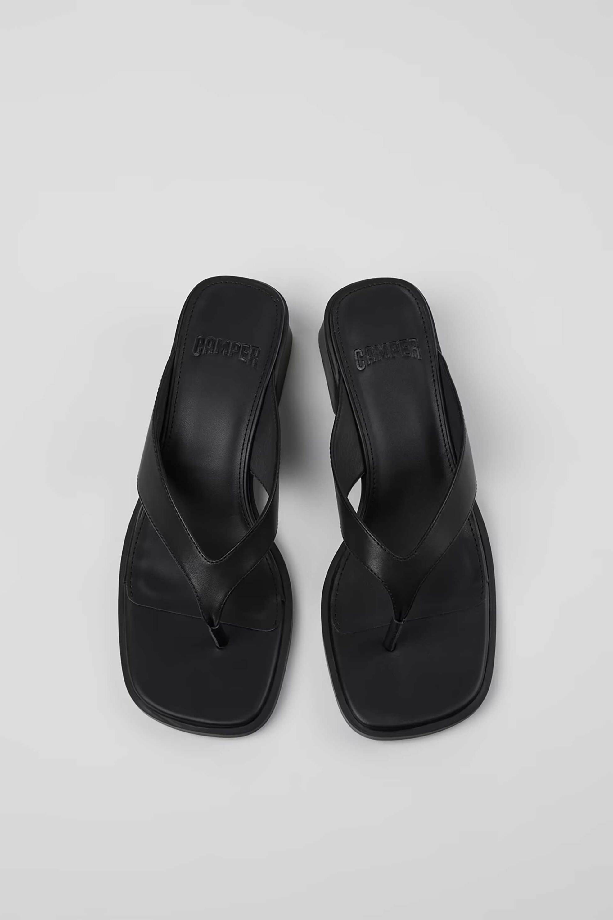 Camper Γυναικεία Δερμάτινα Πέδιλα Kora Sandal - K201912-001 Μαύρο