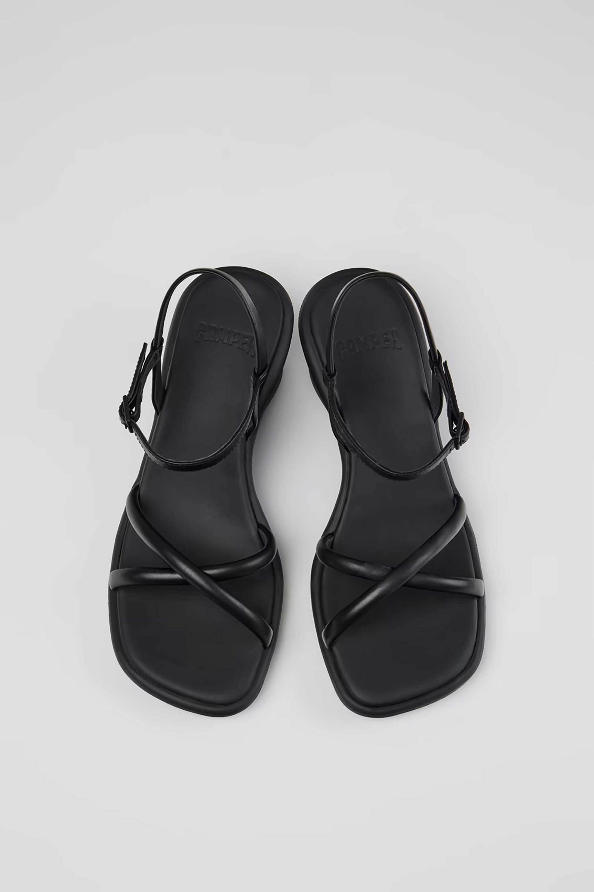Camper Γυναικεία Δερμάτινα Πέδιλα Louise Sandal - K201916-001 Μαύρο