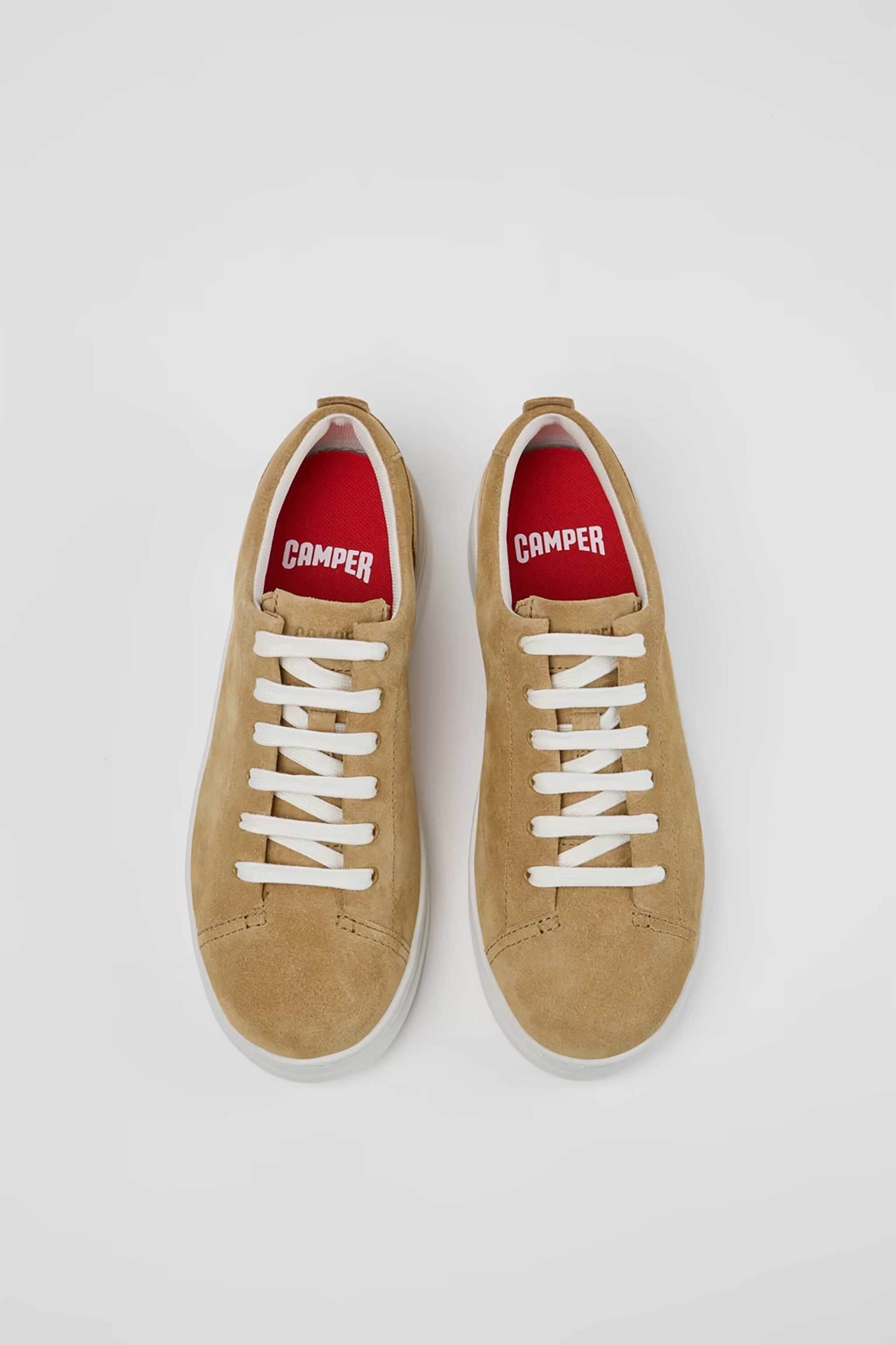 Camper Γυναικεία Suede Sneakers με Κορδόνια Runner Up - K200645-106 Καφέ