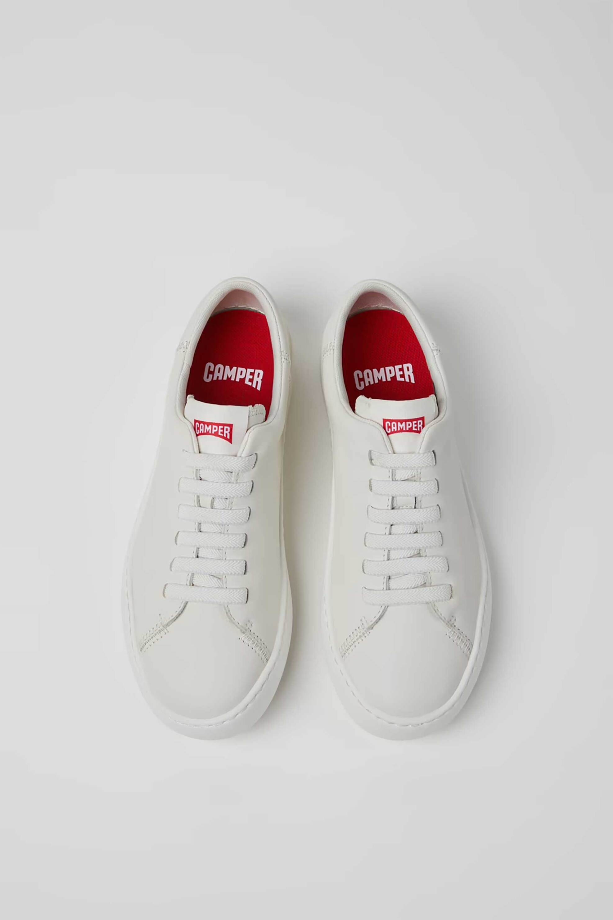 Camper Γυναικεία Δερμάτινα Sneakers με Κορδόνια Peu Touring - K200877-038 Λευκό