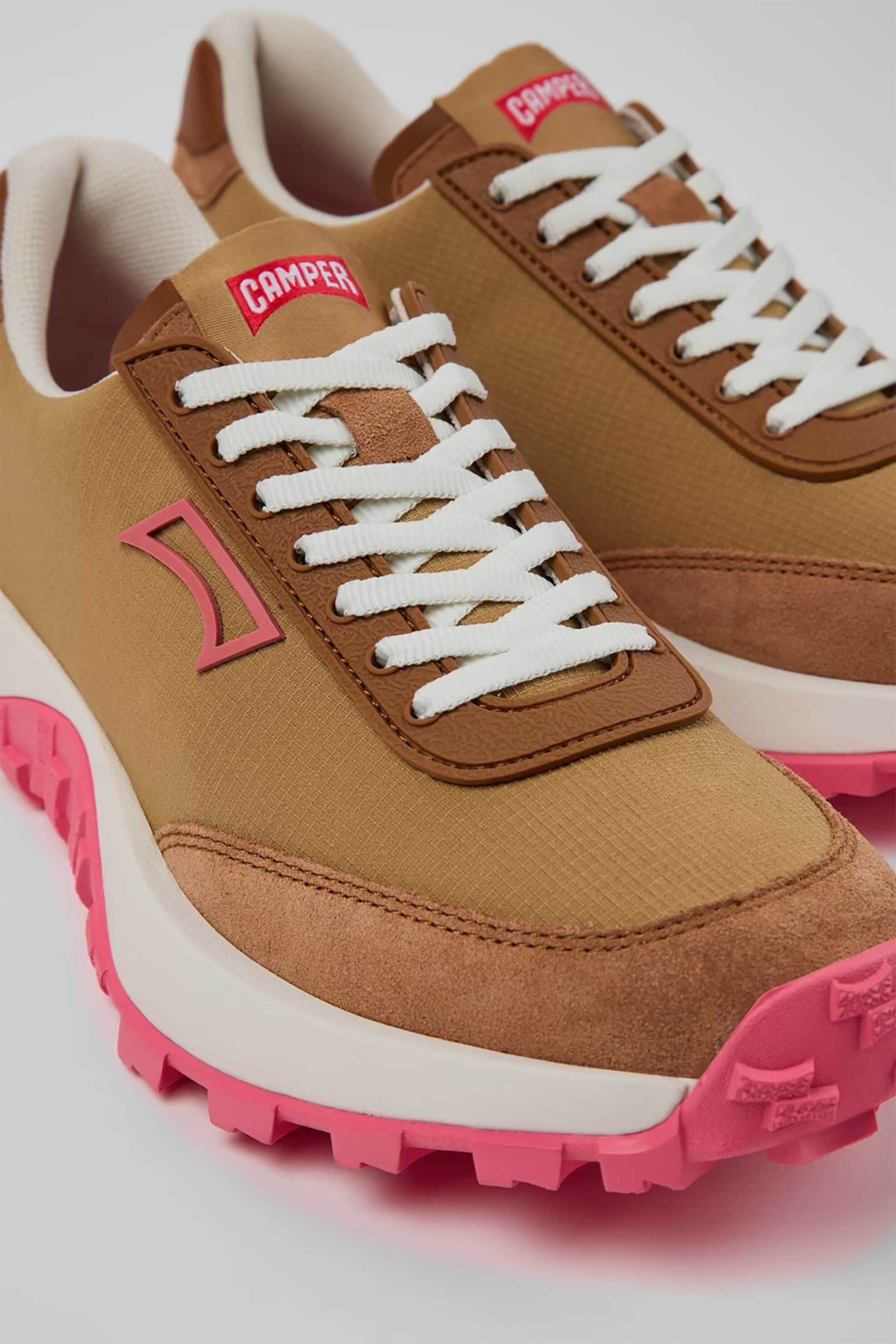 CAMPER Camper γυναικεία δερμάτινα sneakers "Drift Trail" - K201462-056 Καφέ - 2