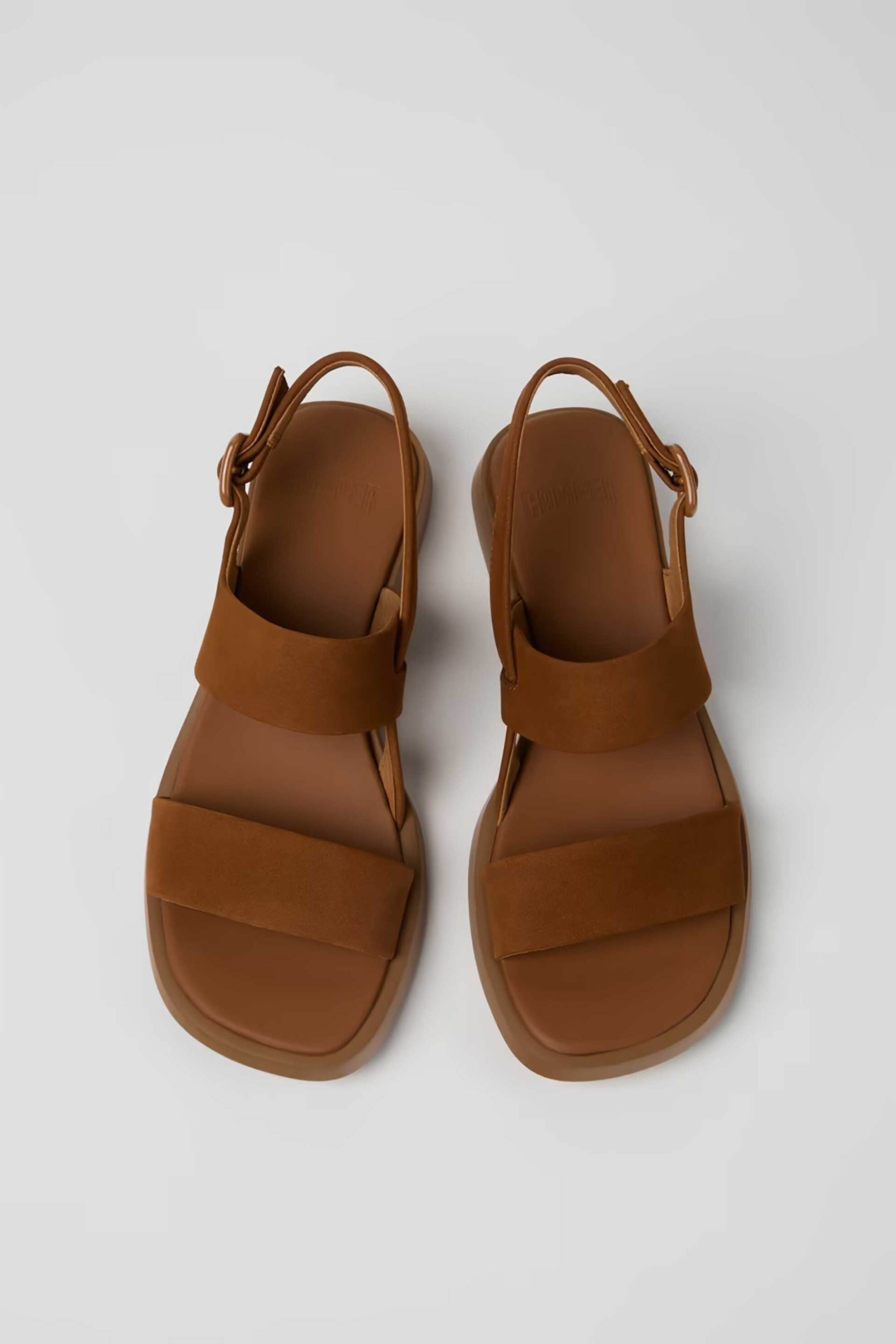 Camper Γυναικεία Δερμάτινα Πέδιλα Μονόχρωμα Dana - K201486-014 Καφέ