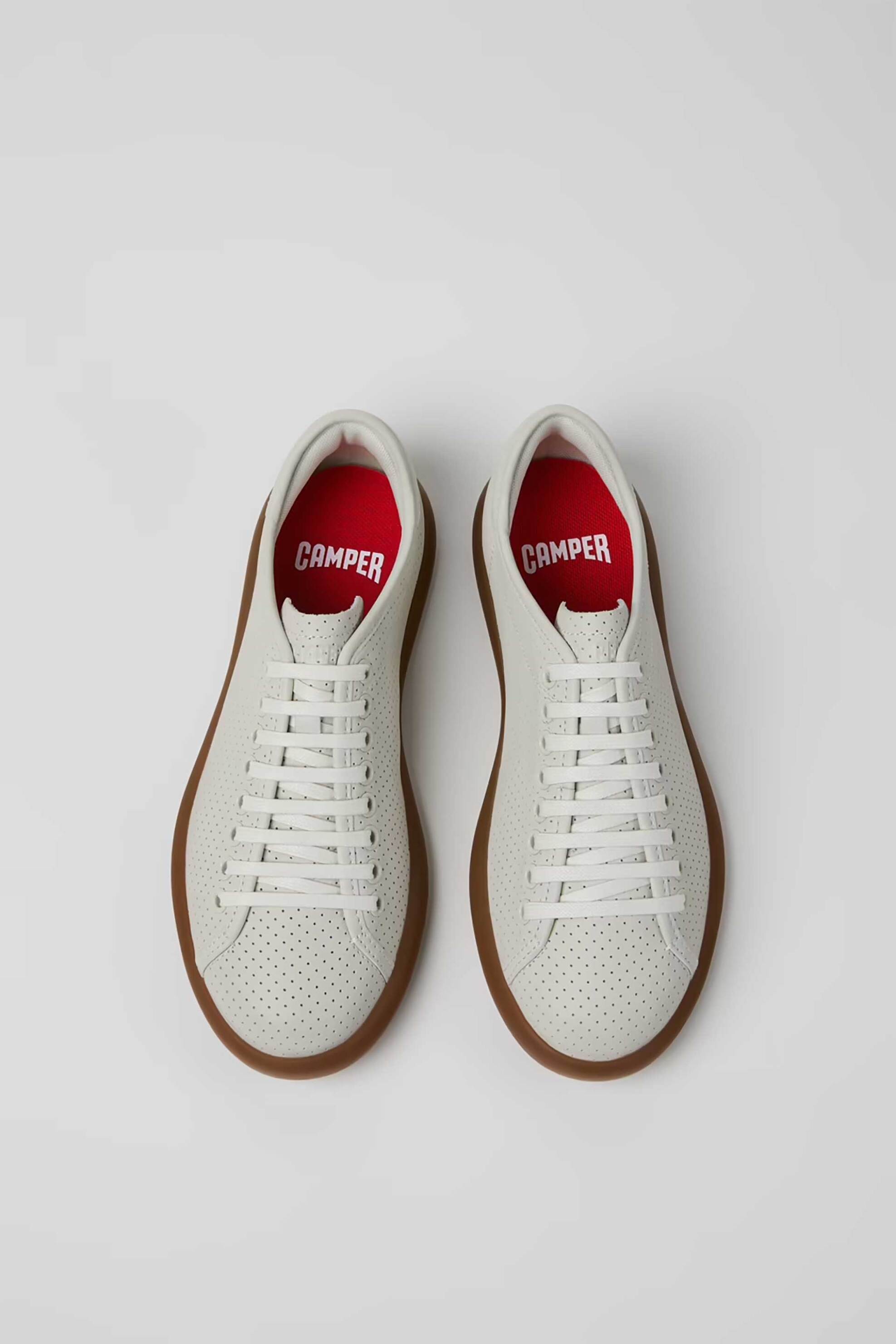 Camper Γυναικεία Δερμάτινα Sneakers Pelotas Soller - K201668-004 Λευκό