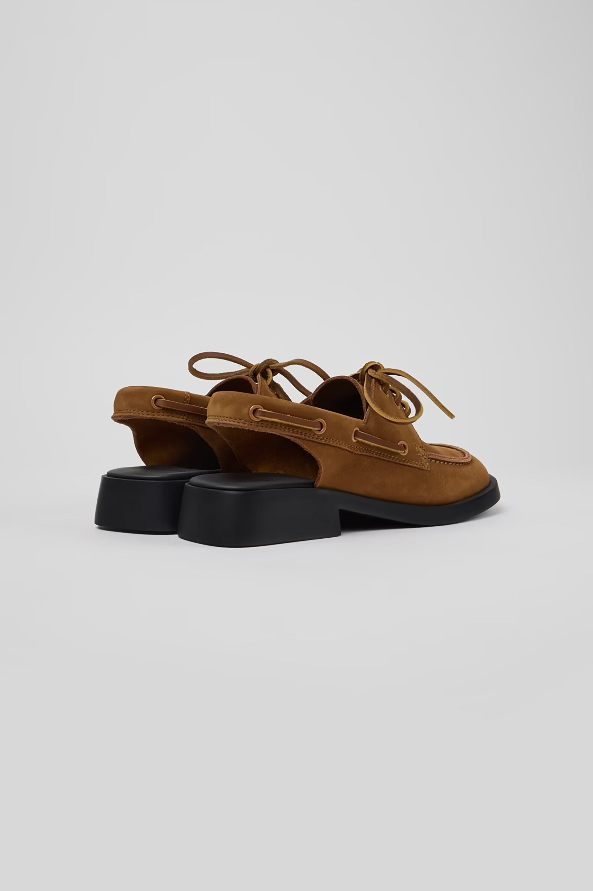 CAMPER Camper γυναικεία μοκασίνια semi-open "Donna" - K201742-004 Καφέ - 3
