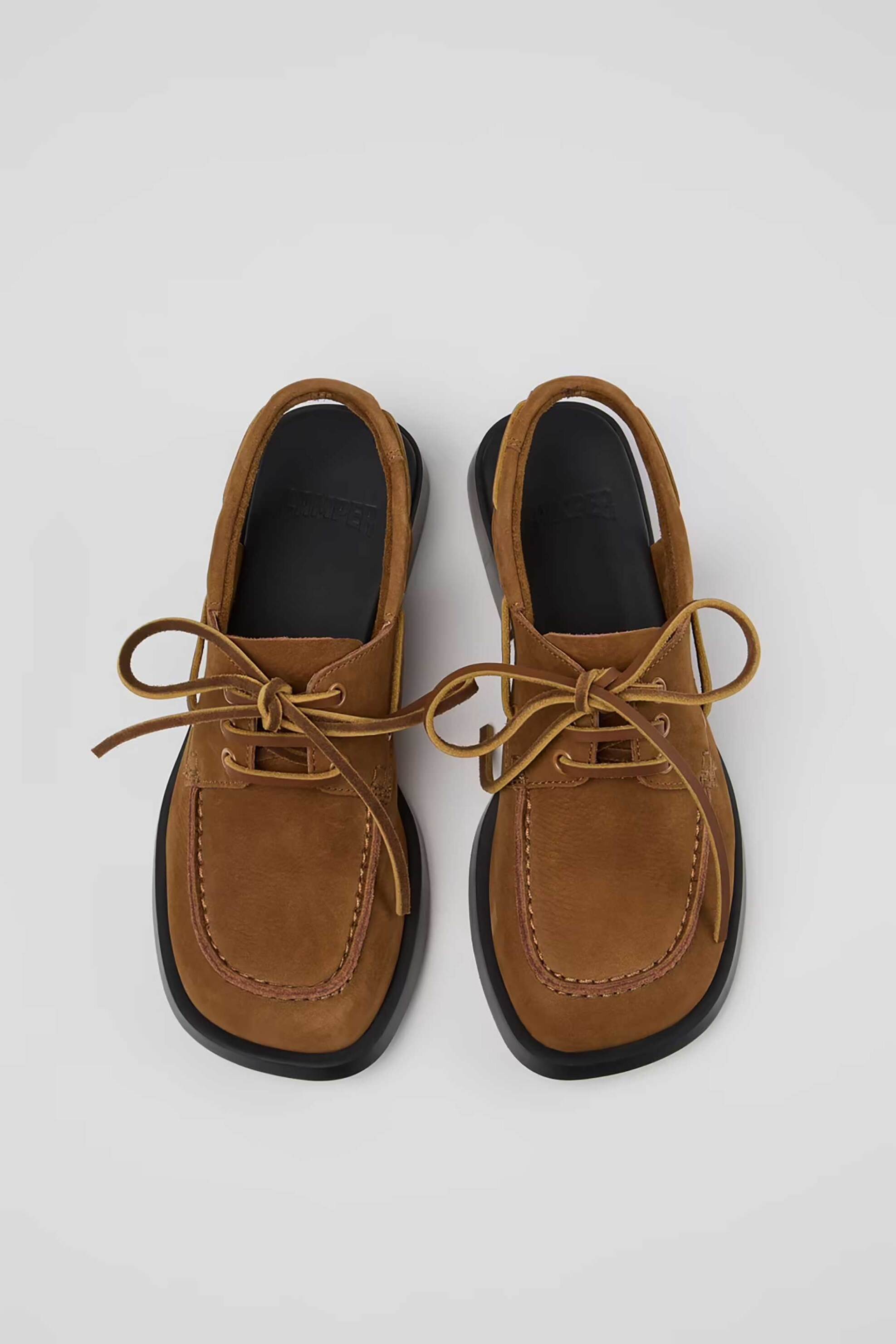 Camper Γυναικεία Μοκασίνια Semi-Open Donna - K201742-004 Καφέ