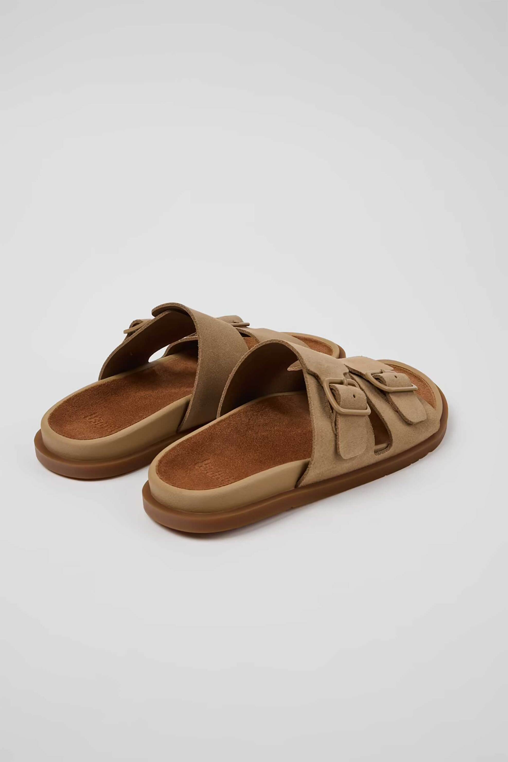 CAMPER Camper γυναικεία δερμάτινα suede σανδάλια "Lluc Sandal" - K201881-003 Καφέ - 3