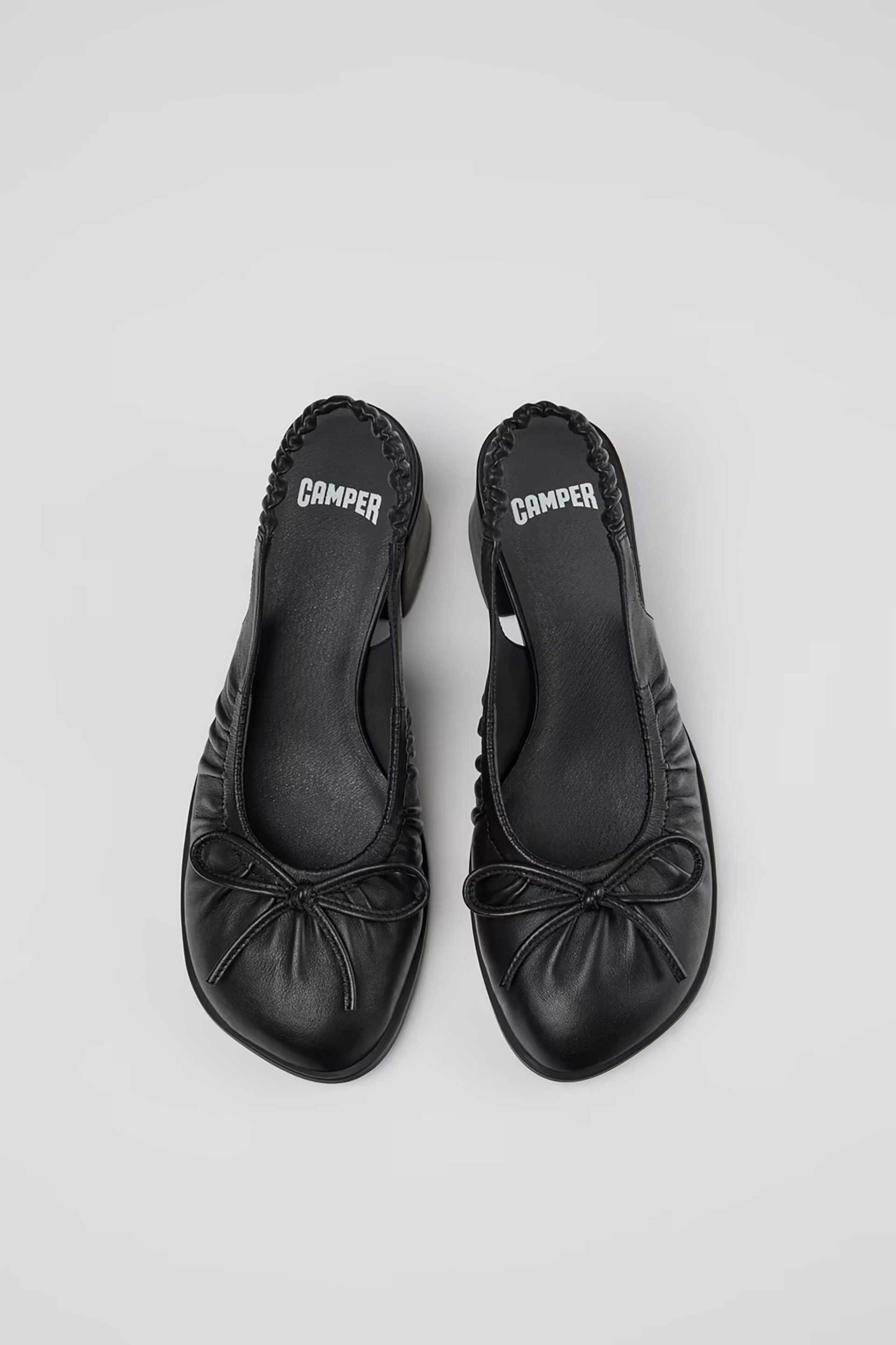 Camper Γυναικεία Δερμάτινα Mules Kora - K201896-001 Μαύρο