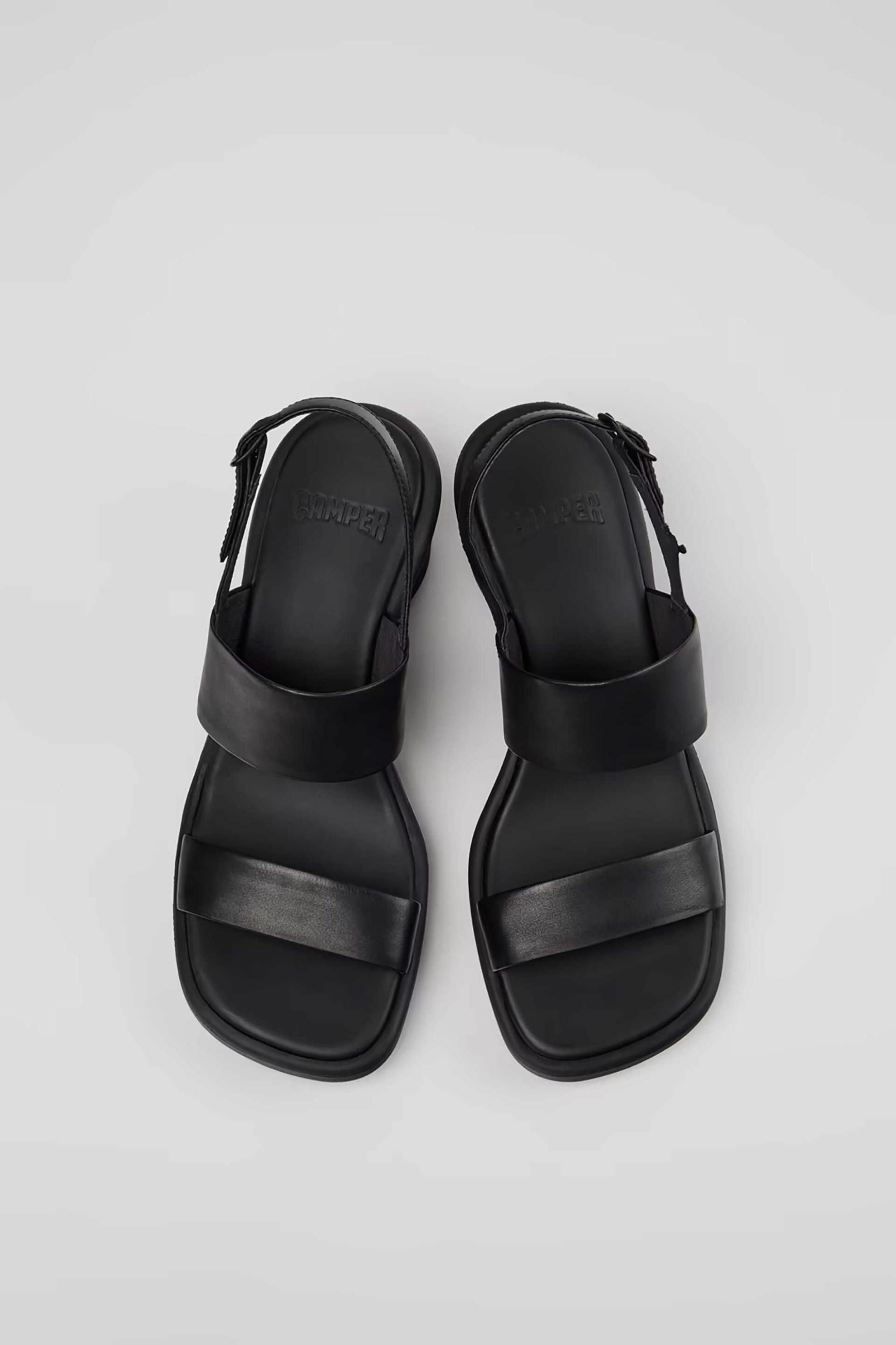 Camper Γυναικεία Δερμάτινα Σανδάλια Louise Sandal - K201915-001 Μαύρο