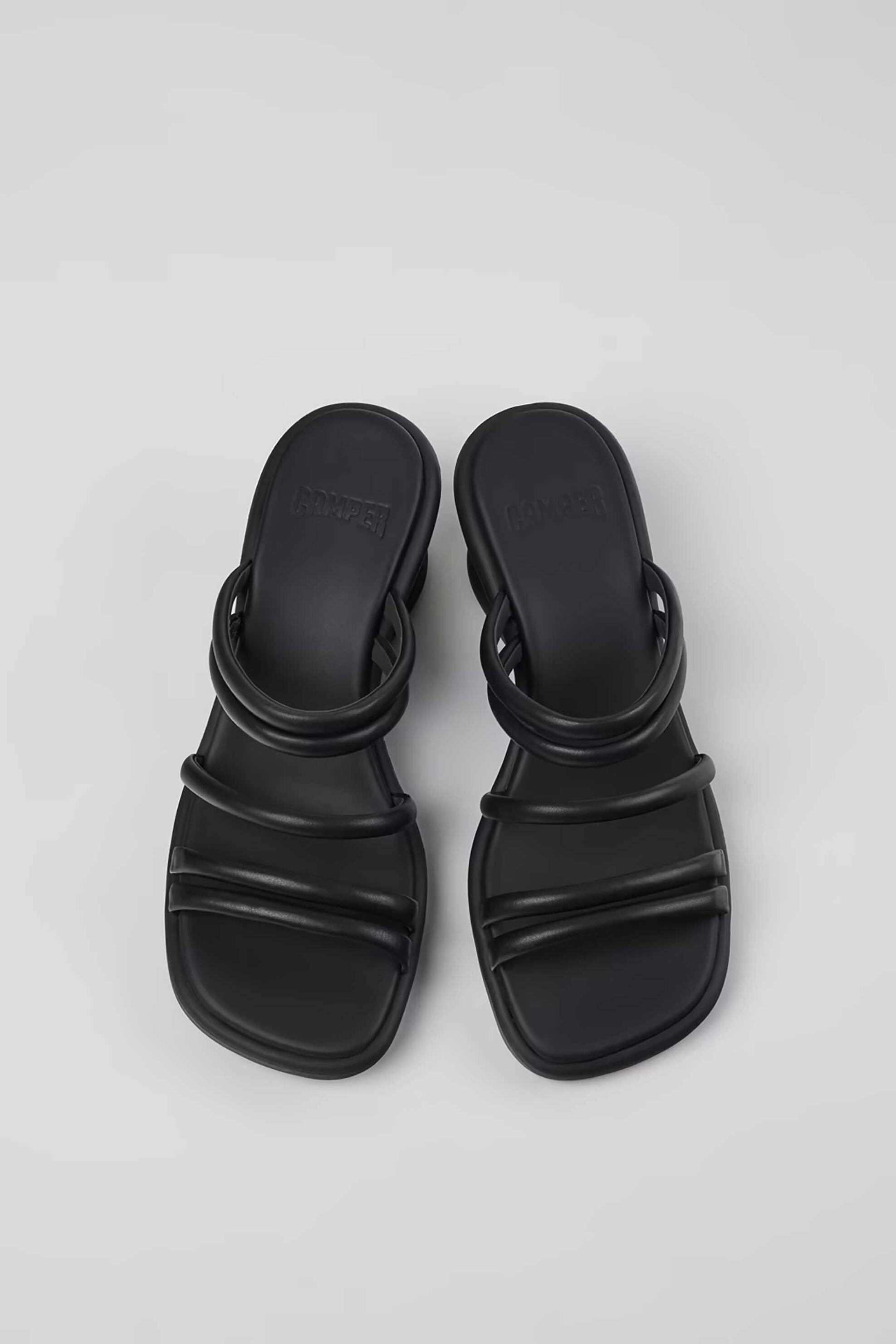 Camper Γυναικεία Δερμάτινα Σανδάλια Louise Sandal - K201938-001 Μαύρο