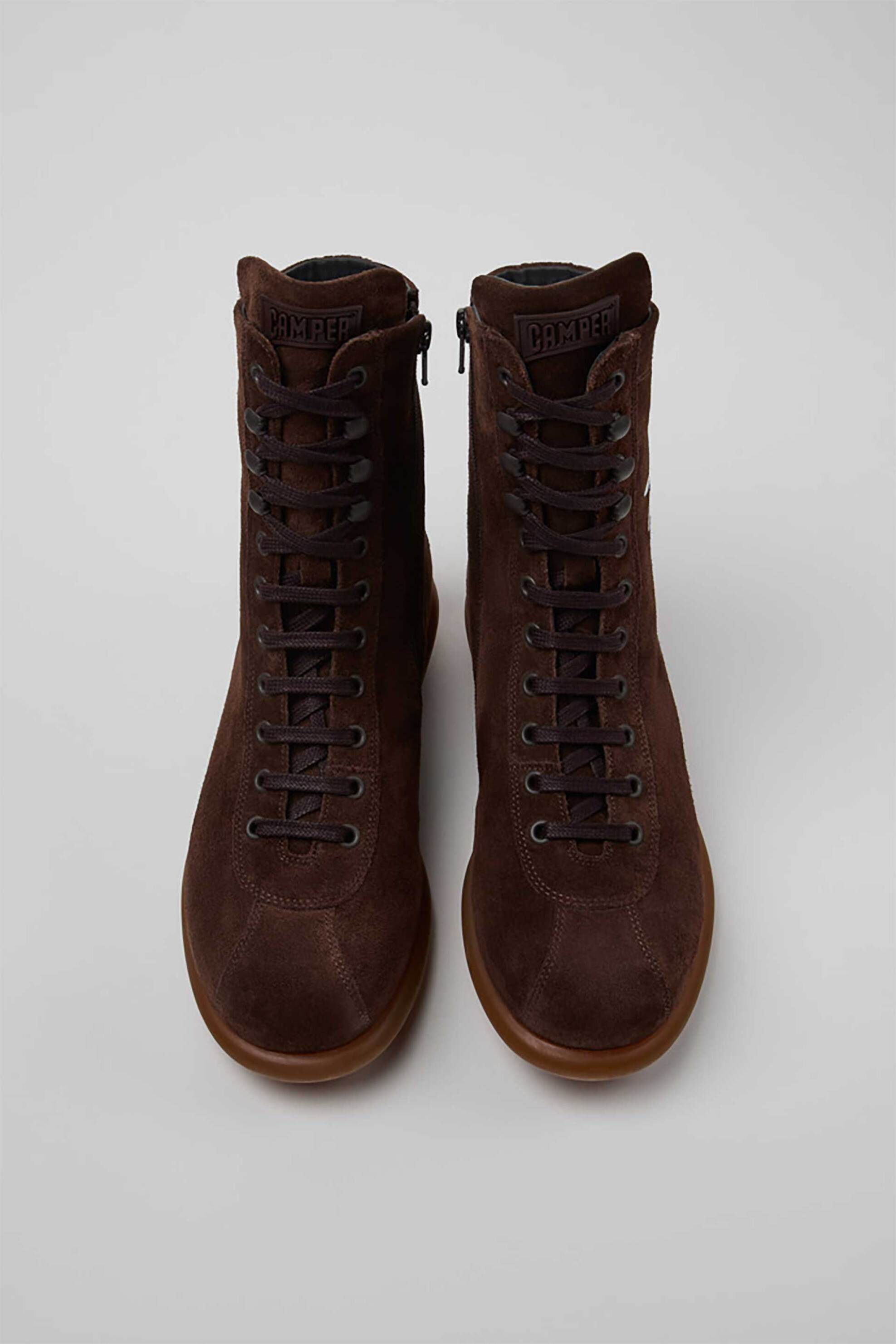 CAMPER Camper γυναικεία suede μποτάκια "Twins" - 44695-096 Καφέ - 3