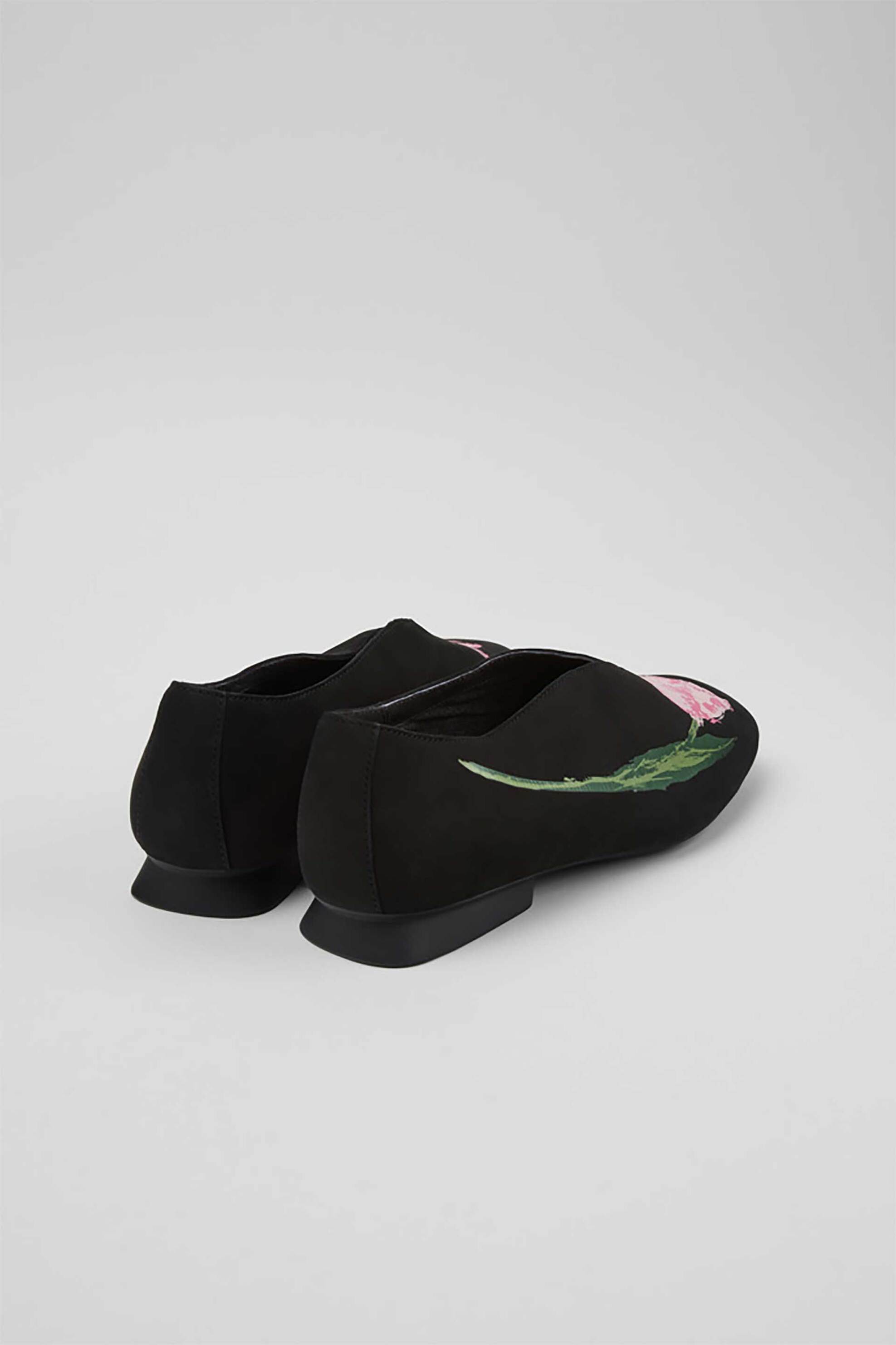 CAMPER Camper γυναικείες nubuck μπαλαρίνες "Twins" - K202001-001 Μαύρο - 4