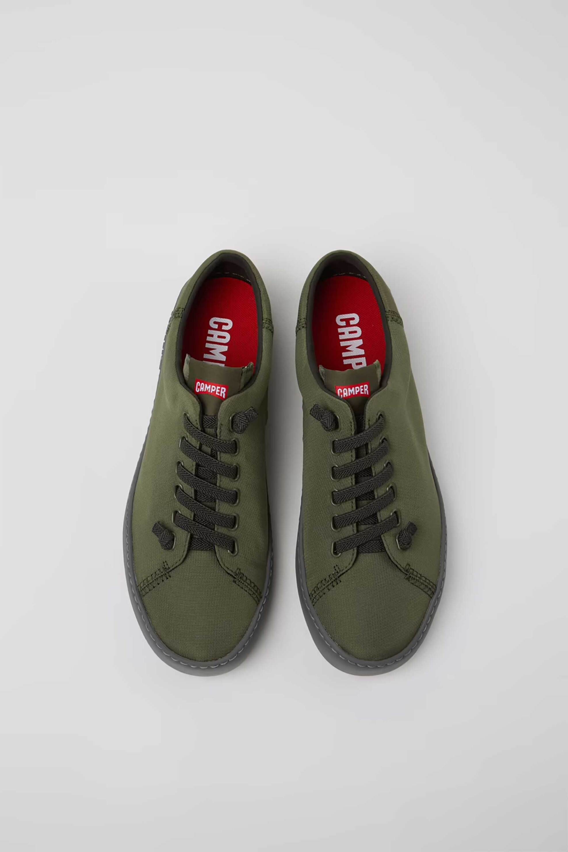 Camper Ανδρικά Υφασμάτινα Sneakers με Λογότυπο Peu Touring - K100881-016 Πράσινο Σκούρο