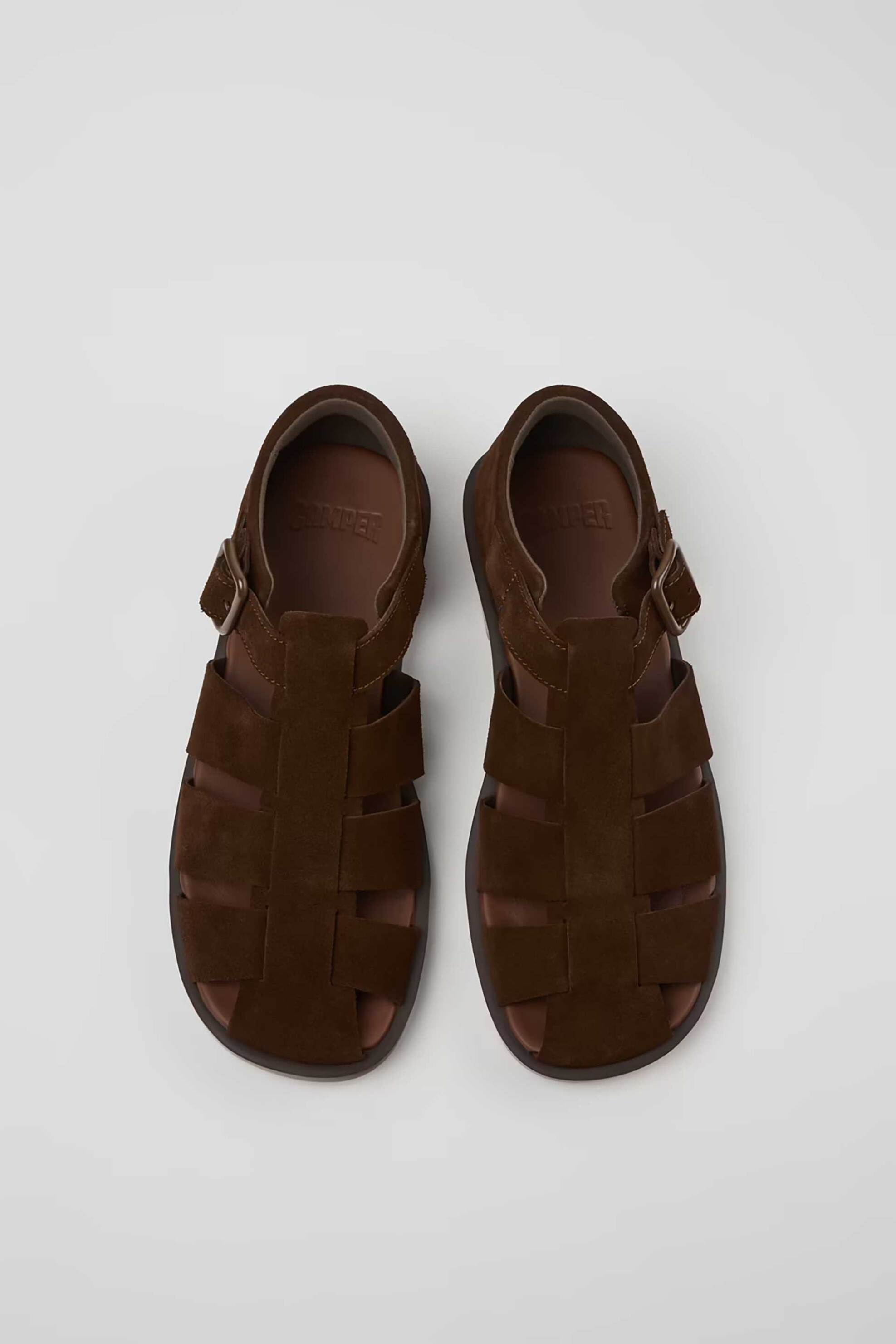 Camper Ανδρικά Δερμάτινα Suede Πέδιλα Don - K101011-004 Καφέ
